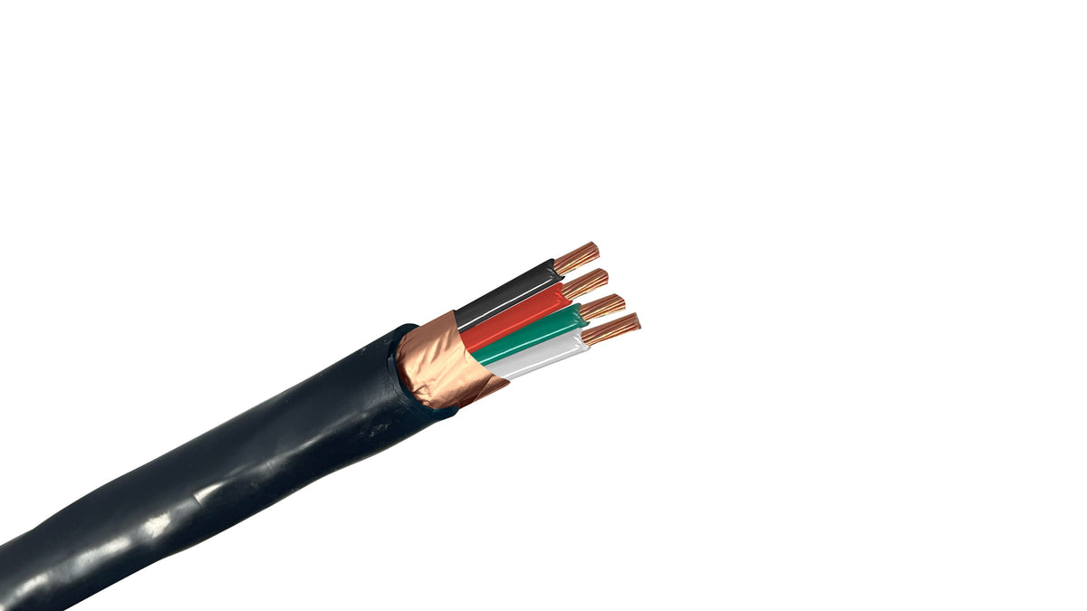 10/4 Shielded Substation Control Cable, 4C 10 AWG 20/10 PE/PVC Insulation, Copper Tape Shield, 600V Utility Control Wire.