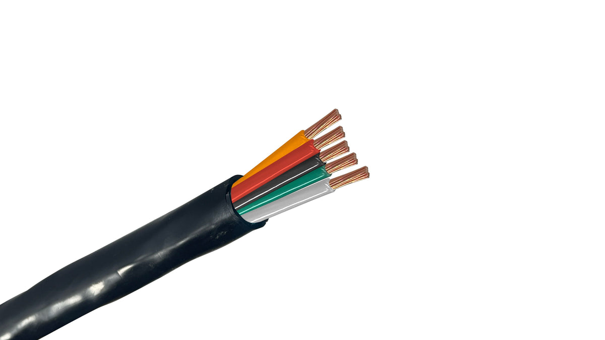 10/5 Unshielded Substation Control Cable, 5C 10 AWG 20/10 PE/PVC Insulation, Heavy Duty 600V Utility Power Control Wire.