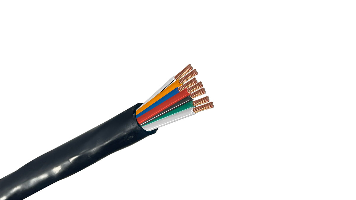 10/7 Unshielded Substation Control Cable, 7C 10 AWG 20/10 PE/PVC Insulation, Heavy Duty 600V Grid Power Control Wire.