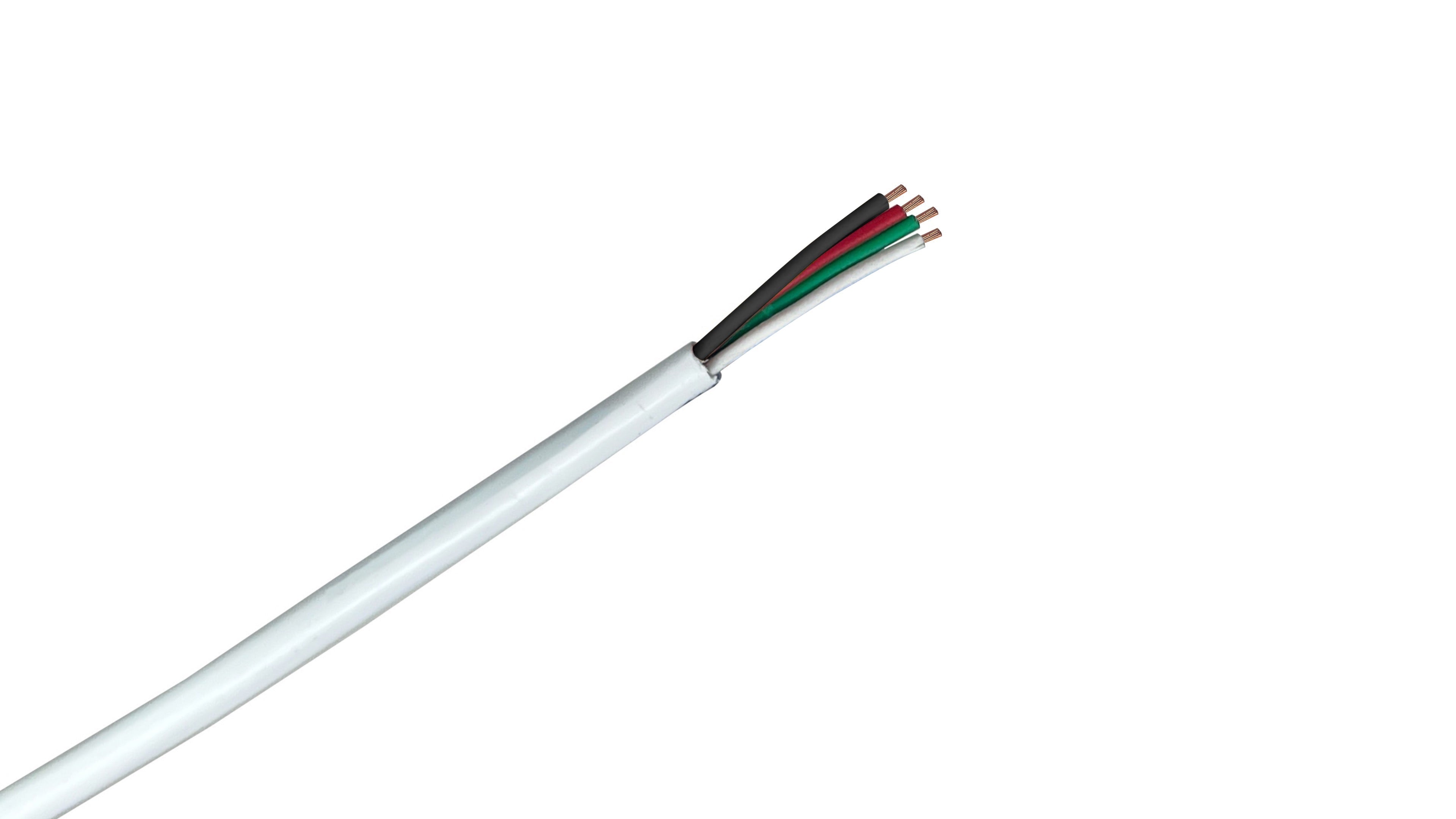 12/4 Security Cable, 12 AWG 4-Conductor Stranded, CMP Plenum Rated, Unshielded Low Voltage Power and Control Wire.