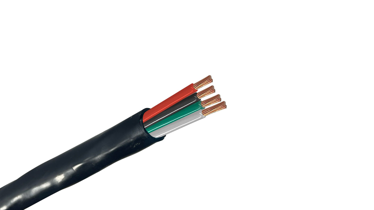 12/4 Unshielded Substation Control Cable, 4C 12 AWG 20/10 PE/PVC Insulation, Heavy Duty 600V Grid Power Control Wire.