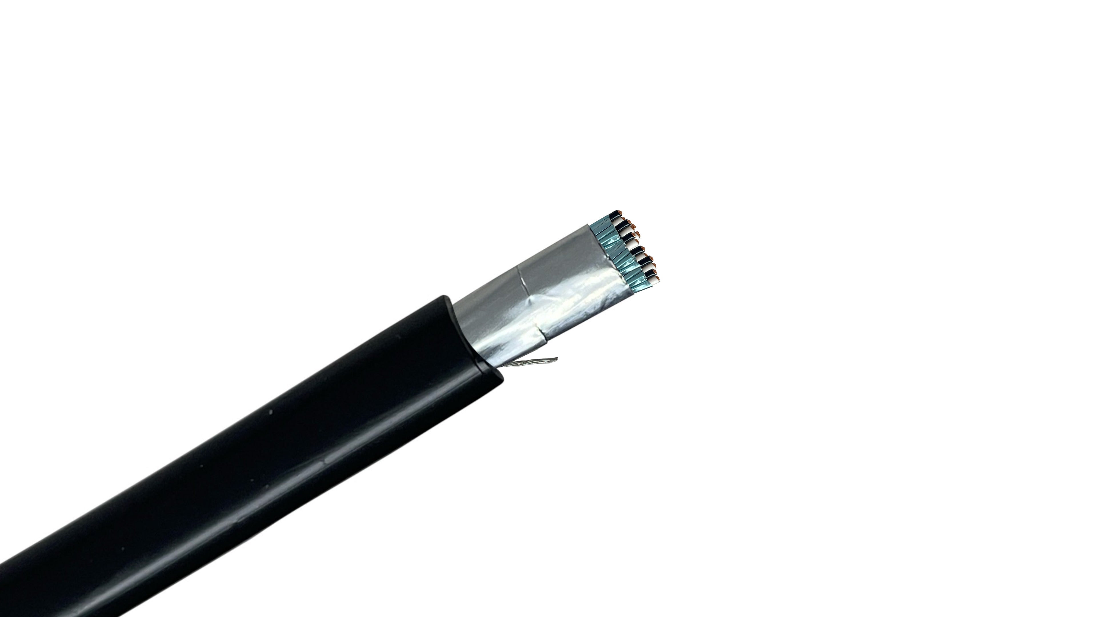 12 Pair PLTC 300V instrumentation cable, featuring individual and overall shields for maximum EMI noise rejection.