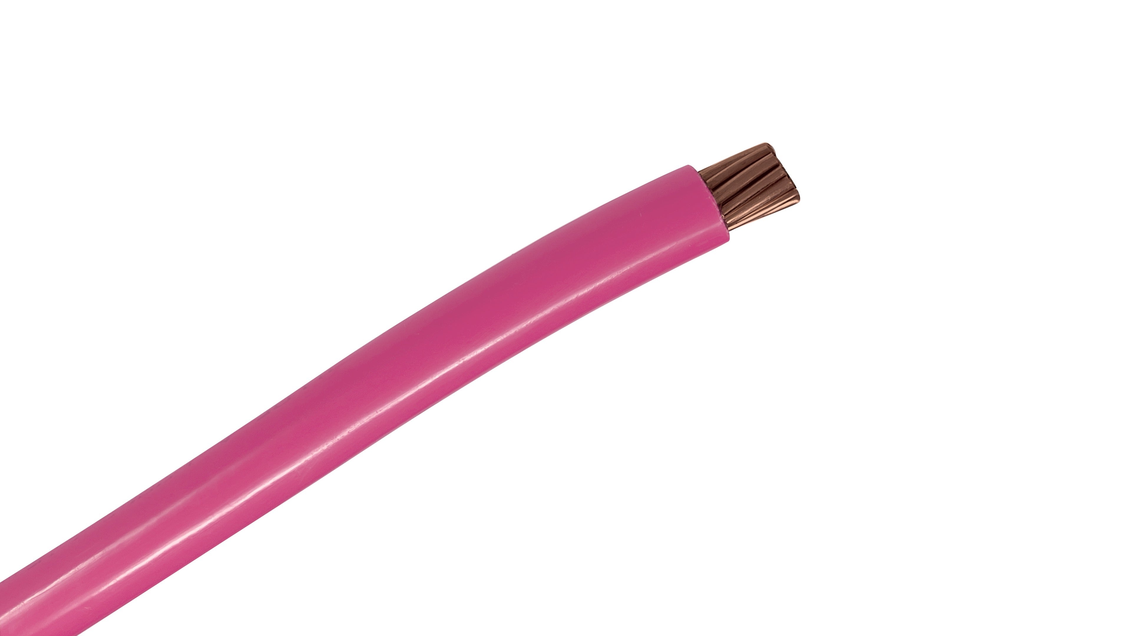 14 AWG THHN/THWN-2 Pink Stranded Copper Wire, 600V Building Wire, 15A Rated, Heat & Moisture Resistant Nylon Jacket
