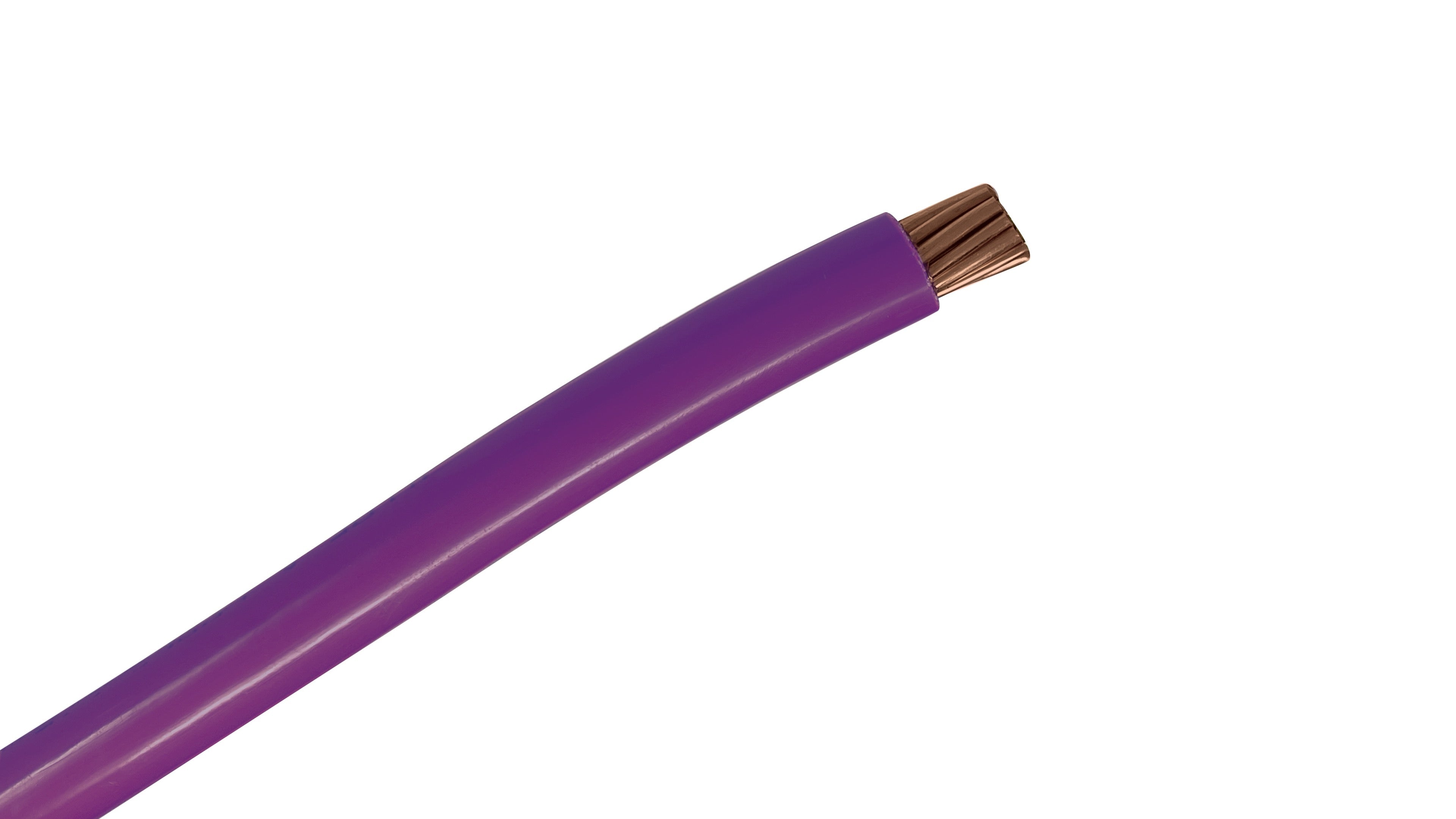 14 AWG THHN/THWN-2 Purple Stranded Copper Wire, 600V Building Wire, 15A Rated, Heat & Moisture Resistant Nylon Jacket
