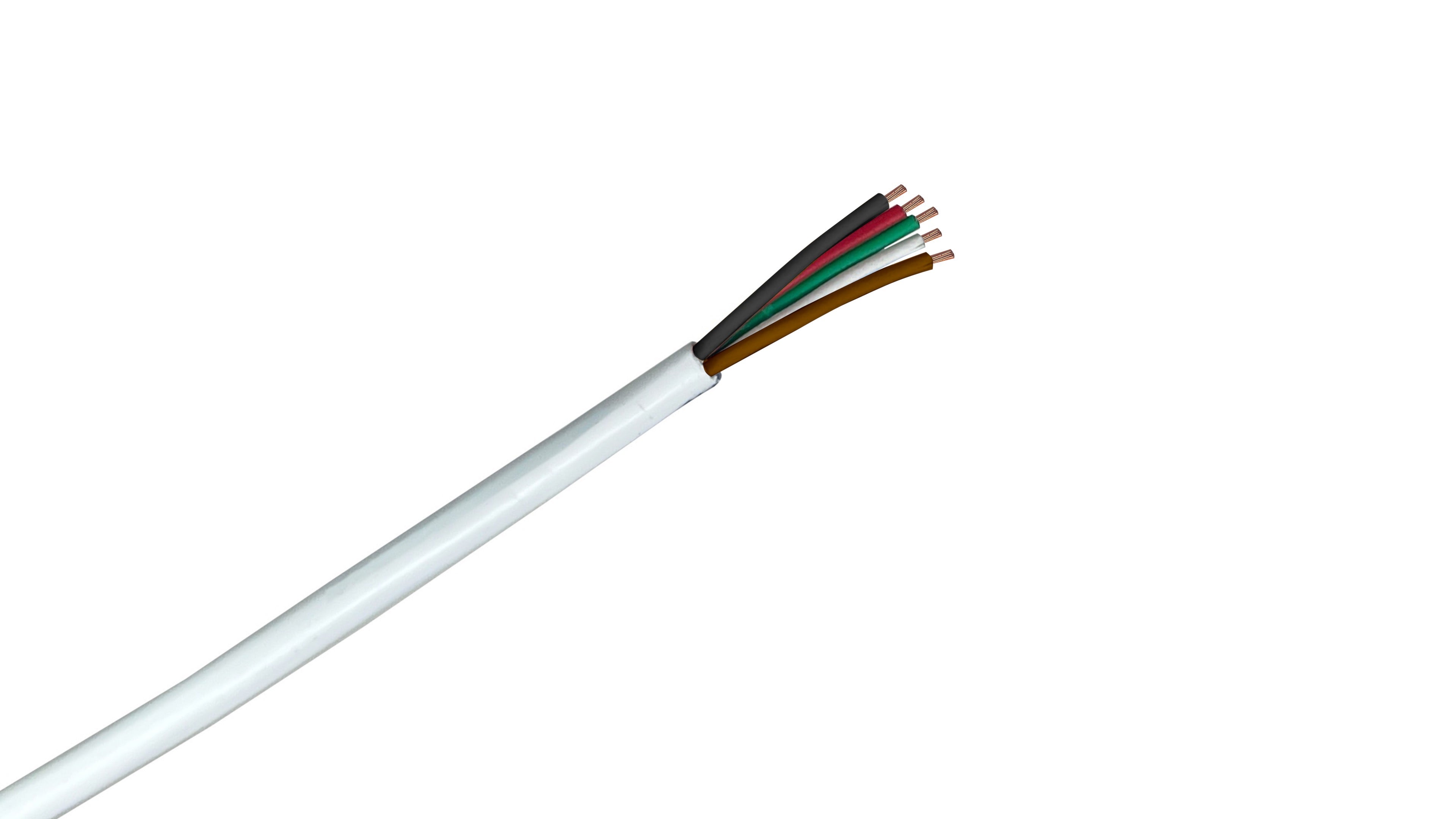 18/5 Security Cable, 18 AWG 5-Conductor Stranded, CMP Plenum Rated, Unshielded Low Voltage Power and Control Wire.