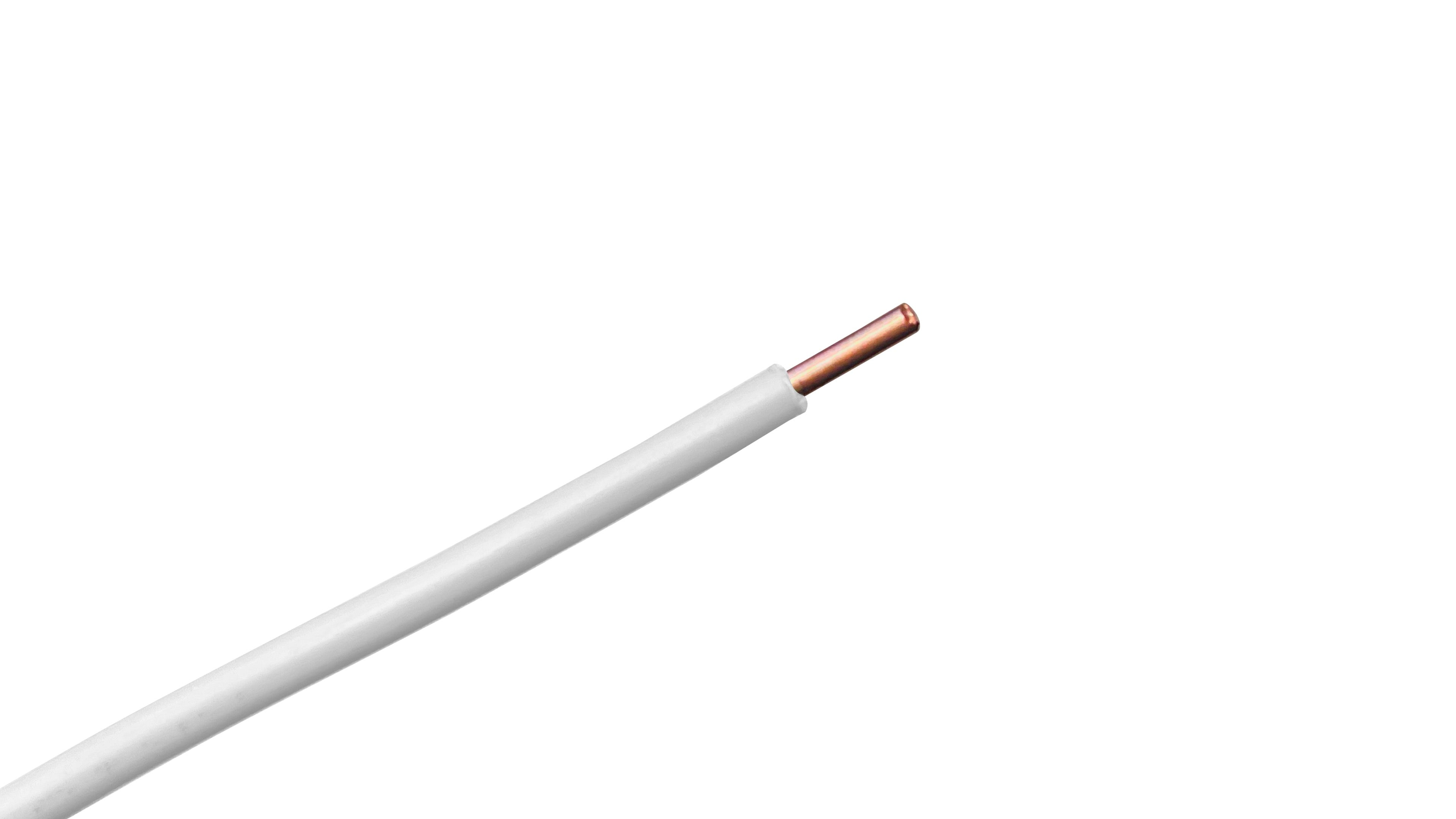 18 AWG HS Copper Clad Steel Tracer Wire, PE-45 White Jacket, 18 Gauge High Strength Underground Utility Locating Wire.
