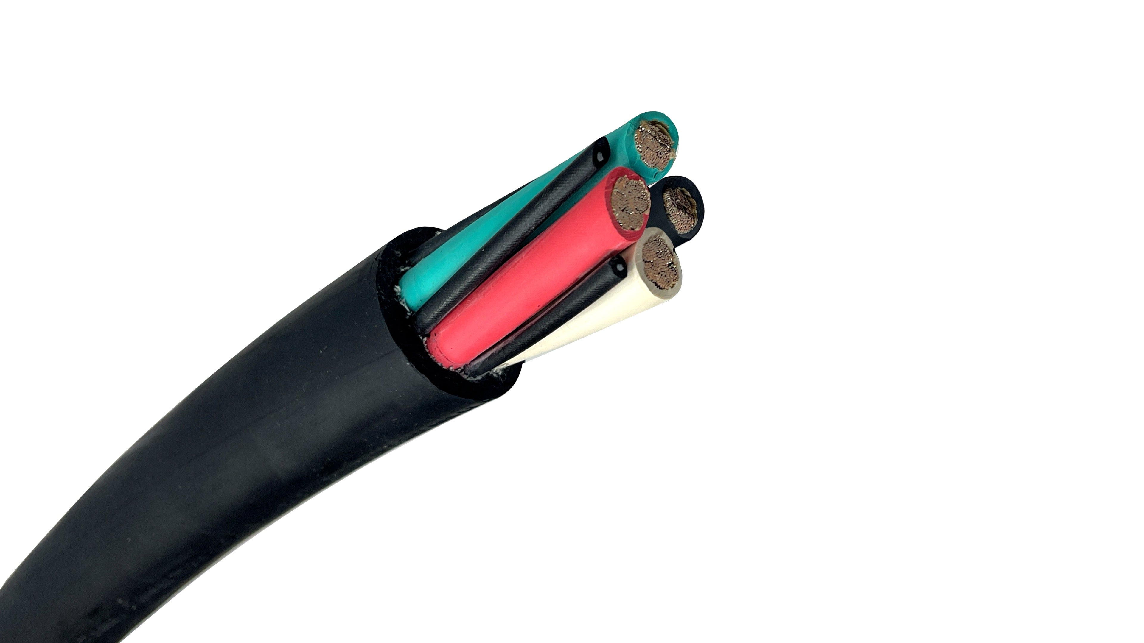 2/0-4C Type W 2000V portable power cable, extra-flexible multi-conductor lead for heavy-duty industrial generators.