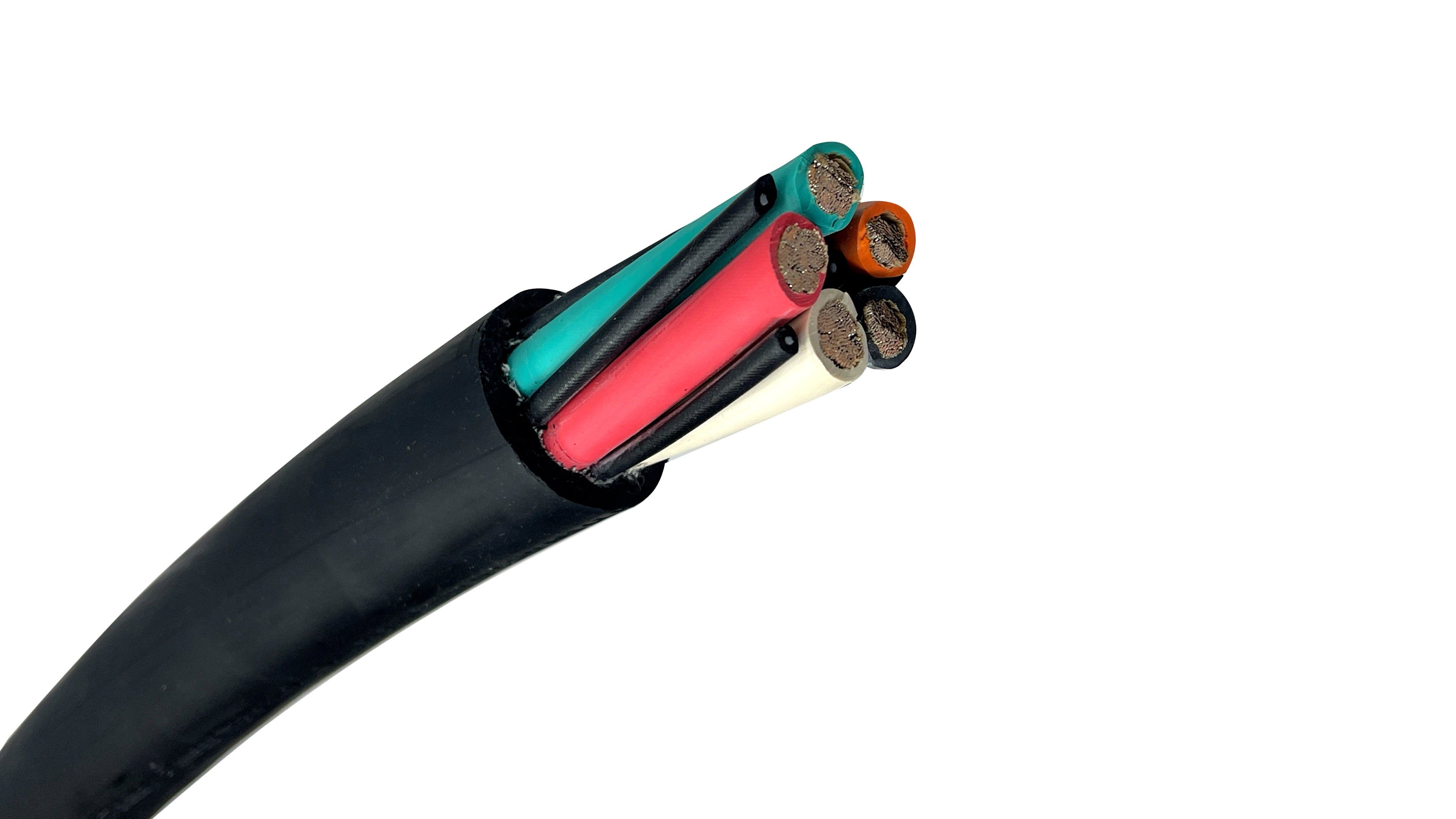 1/0-5C Type W 2000V portable power cable, extra-flexible multi-conductor lead for heavy-duty industrial generators.