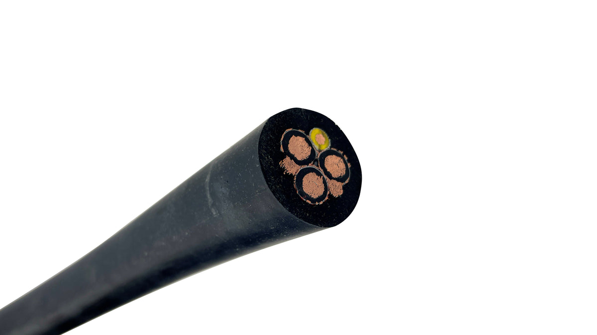 2 AWG 3C Type SHD-GC Mining Cable, 2kV Heavy Duty CPE Jacket, Shielded Trailing Power Cable with Ground Check.