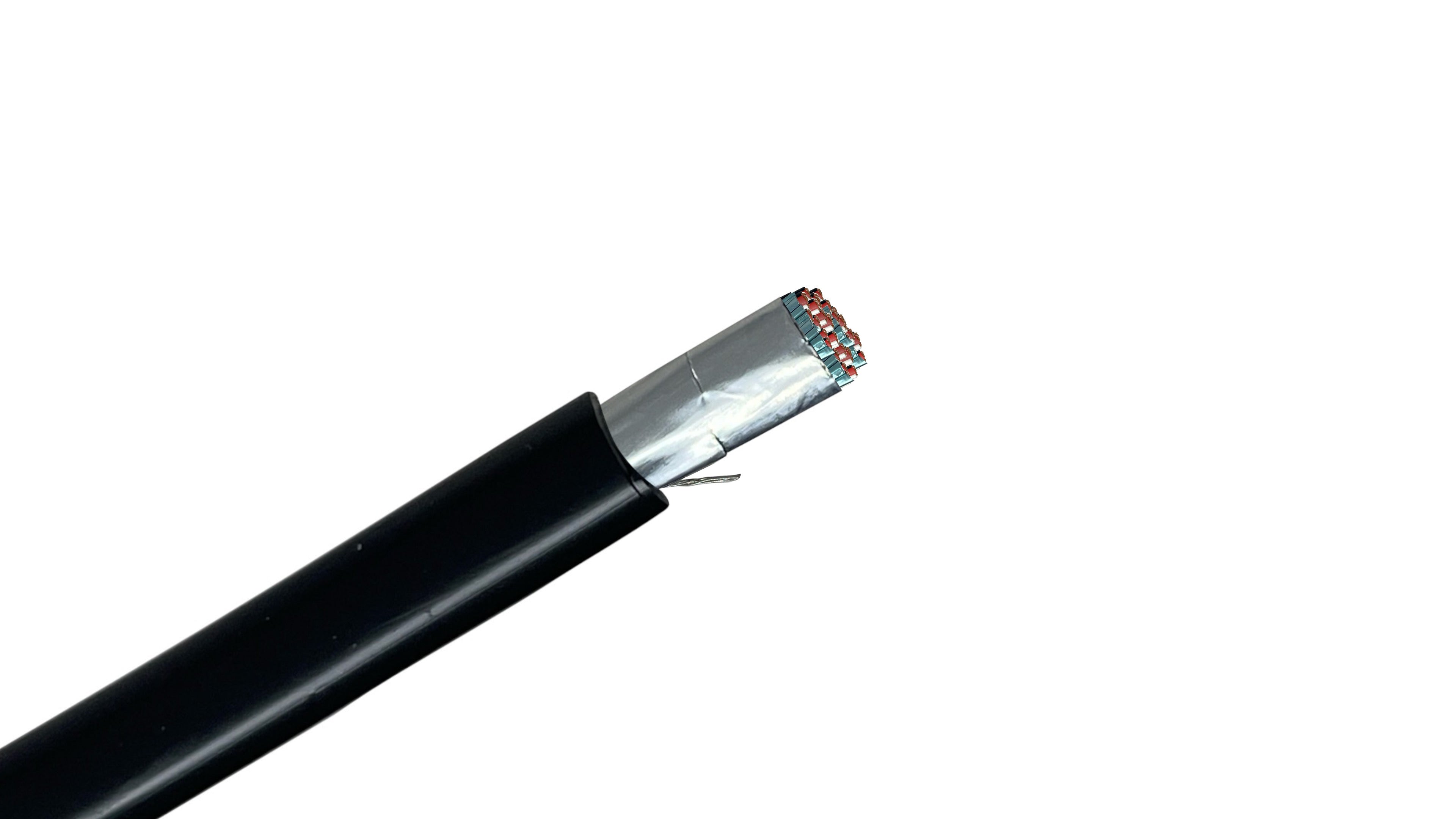 36 Triads PLTC 300V instrumentation cable, featuring individual and overall shields for maximum EMI noise rejection.