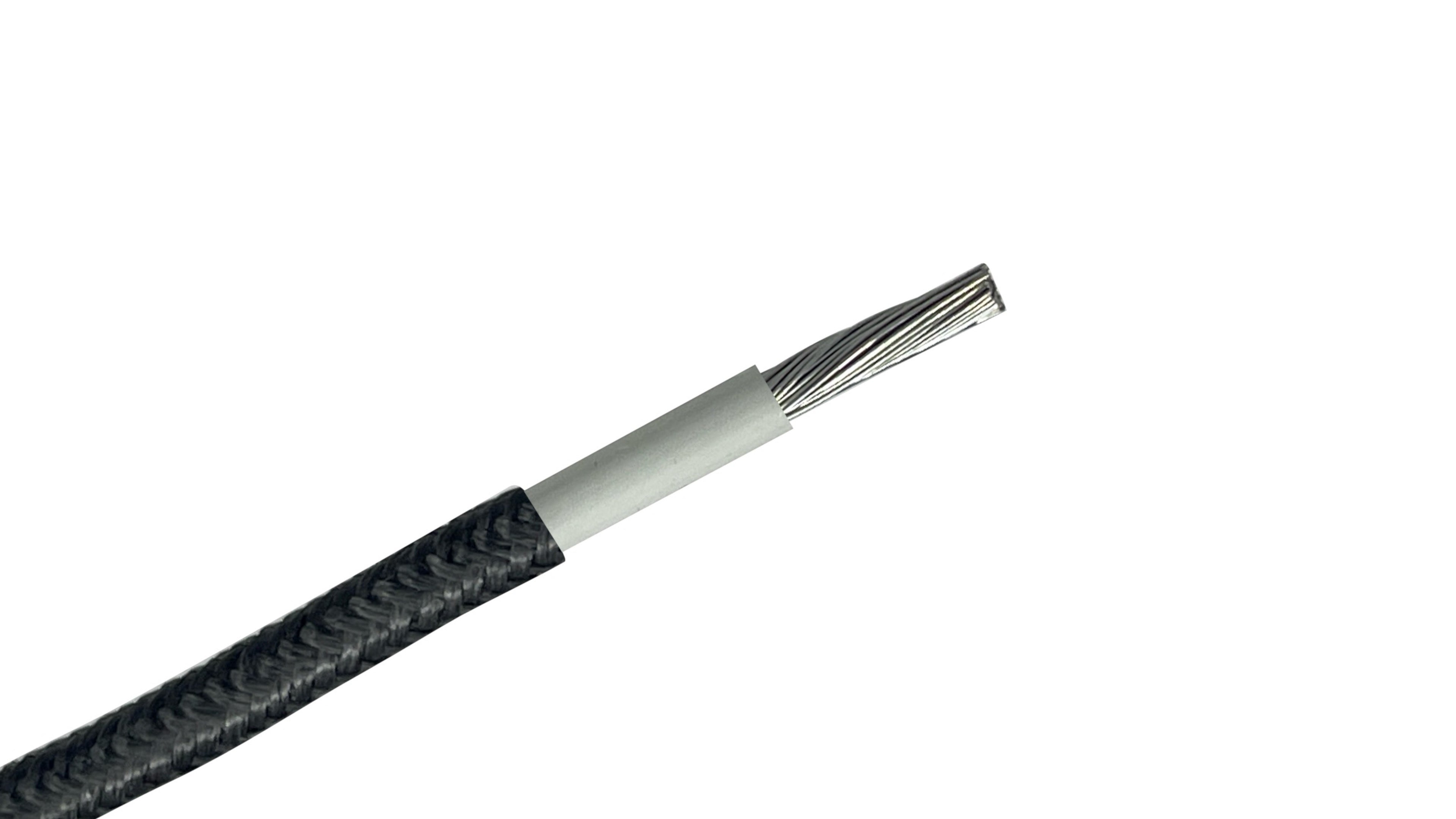 2 AWG SRML High Temp Wire, 200°C rated 600V silicone motor lead wire for industrial ovens, furnaces, and heavy machinery.