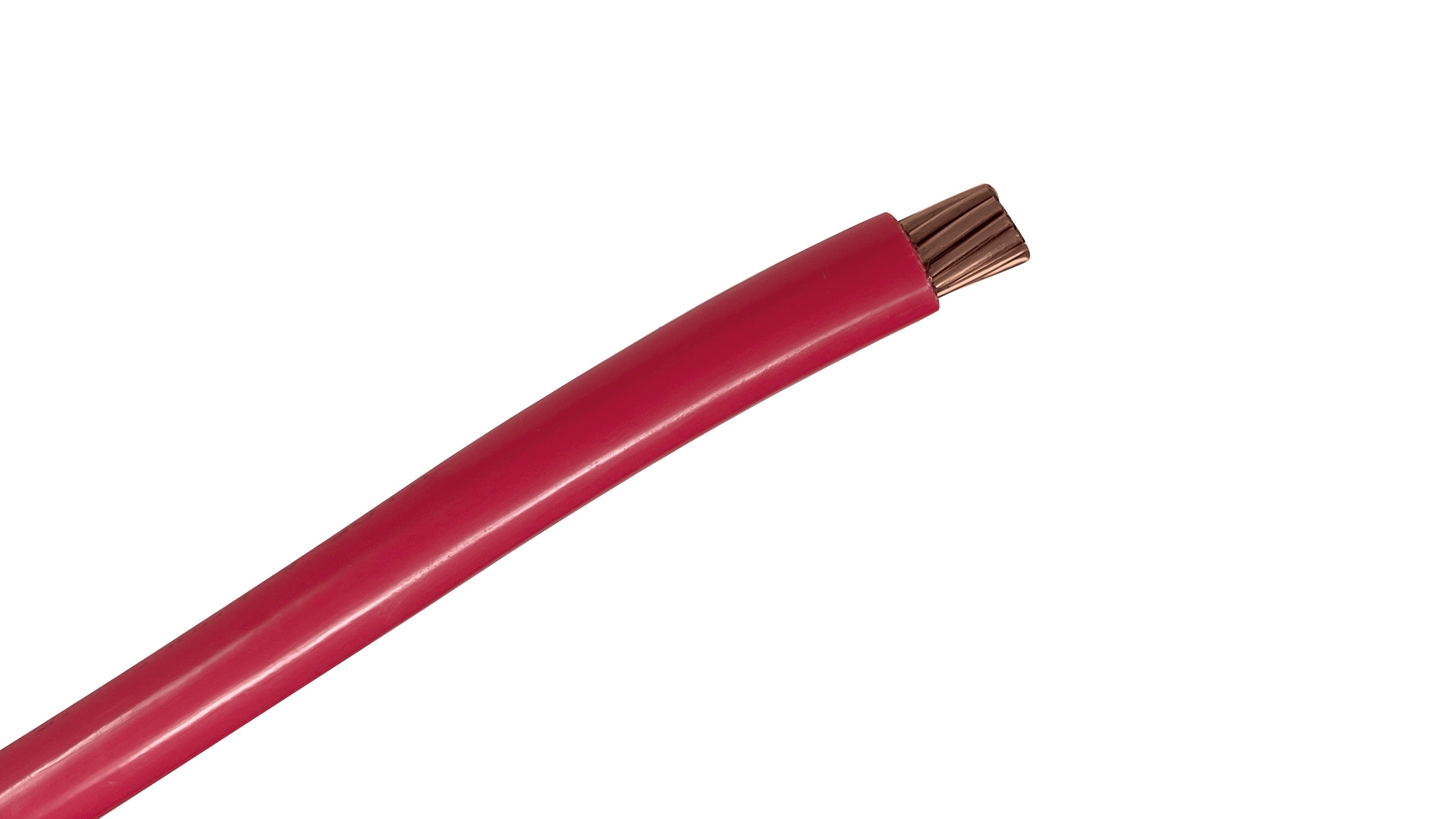 4 AWG THHN/THWN-2 Red Copper Wire, Stranded 600V, 95A Rated, Phase Identification, Heat & Moisture Resistant.