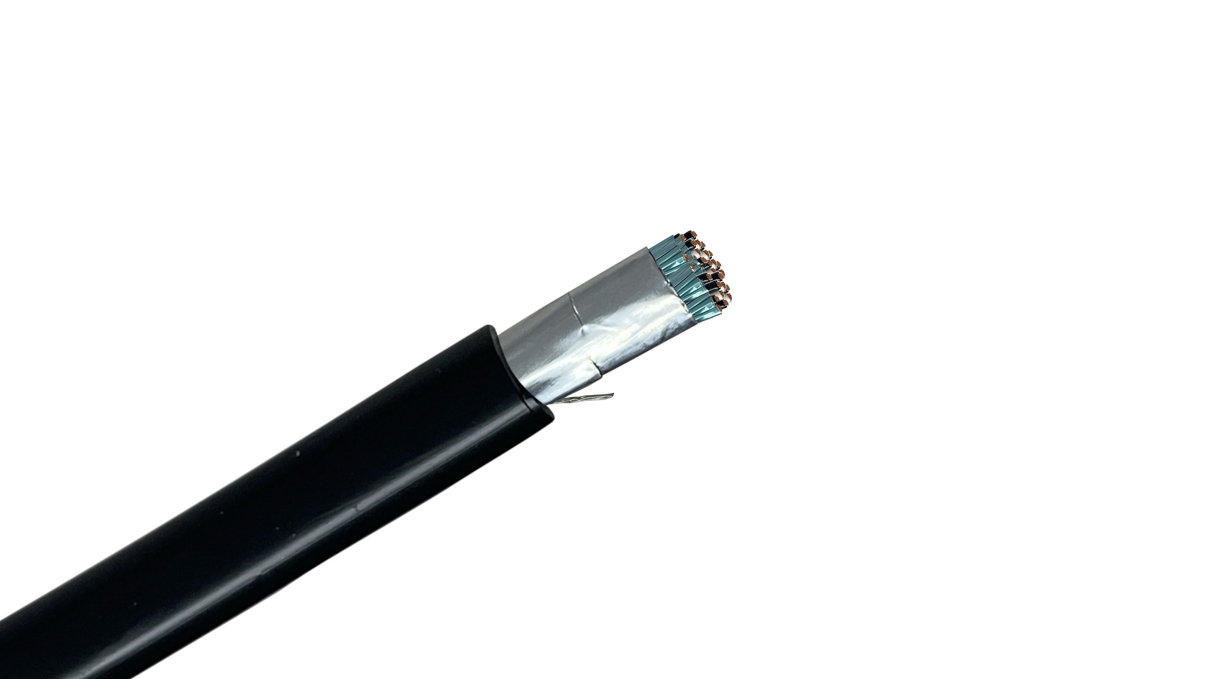 50 Pair PLTC 300V instrumentation cable, featuring individual and overall shields for maximum EMI noise rejection.