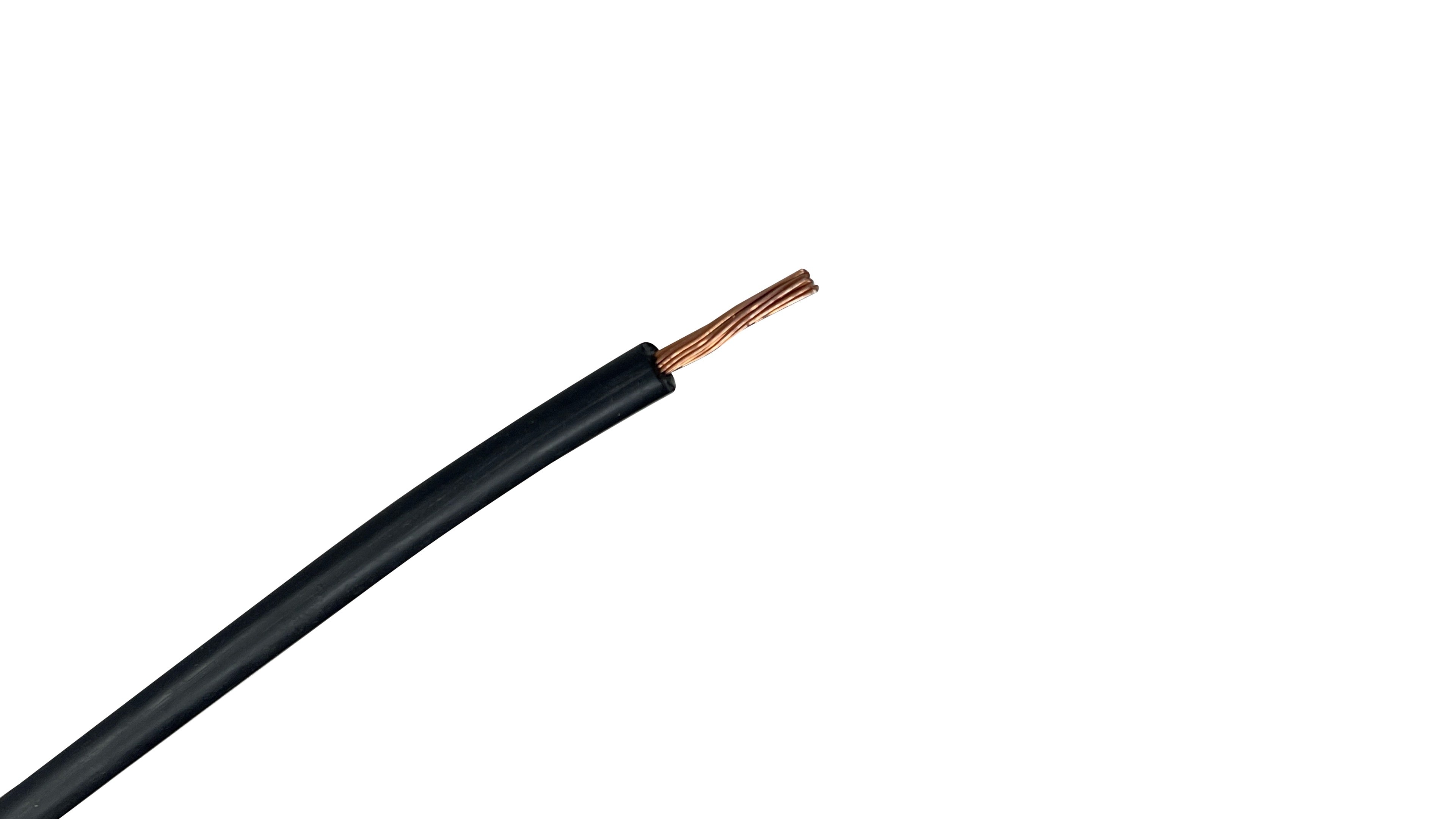 6 AWG 2kV PV Wire, UL 4703 Solar Cable, 49-Strand Bare Copper, Black XLPE Jacket, 2000V Photovoltaic Power Wire.