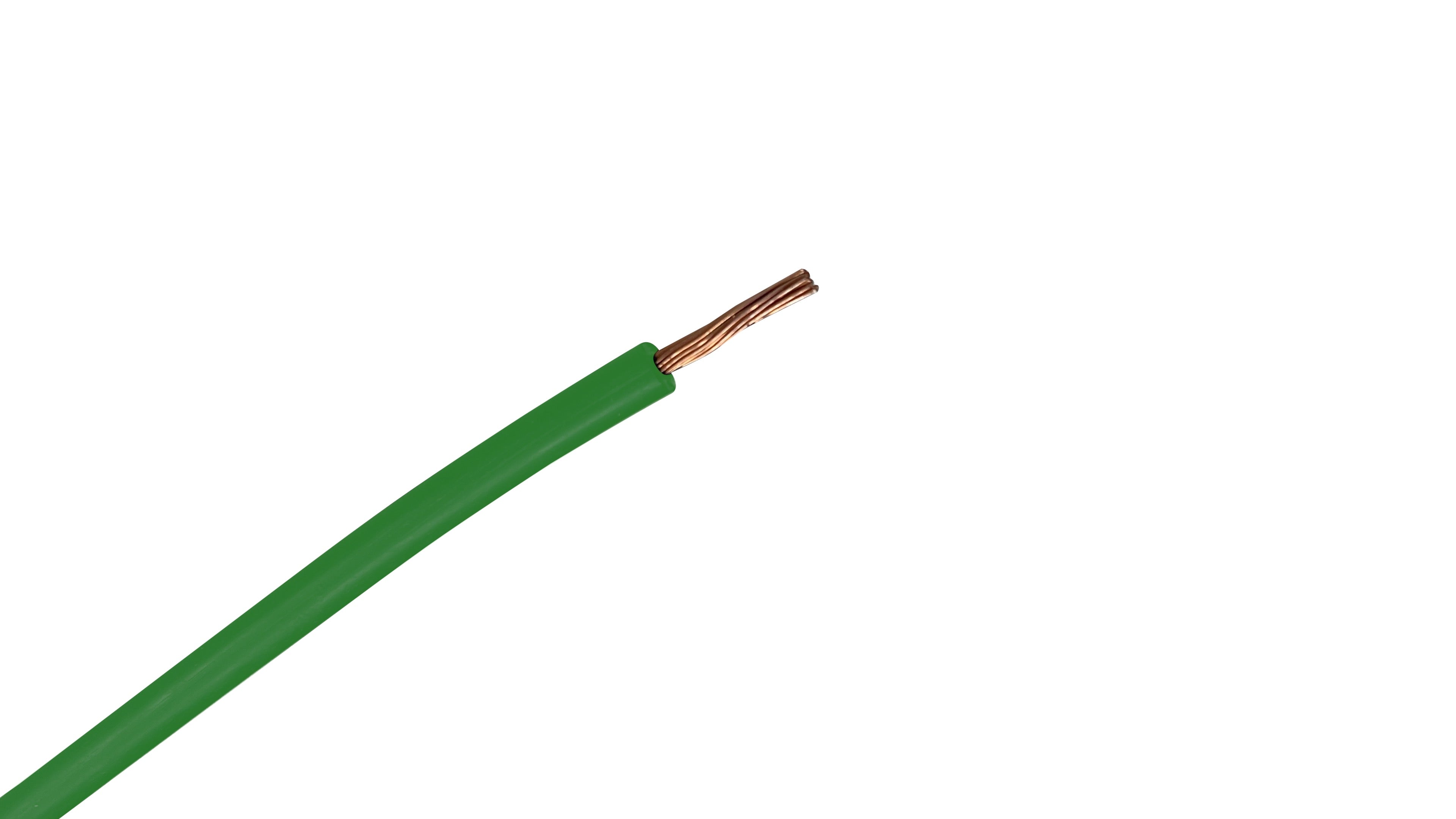 6 AWG 2kV PV Wire, UL 4703 Solar Cable, 49-Strand Bare Copper, Green XLPE Jacket, 2000V Photovoltaic Power Wire.