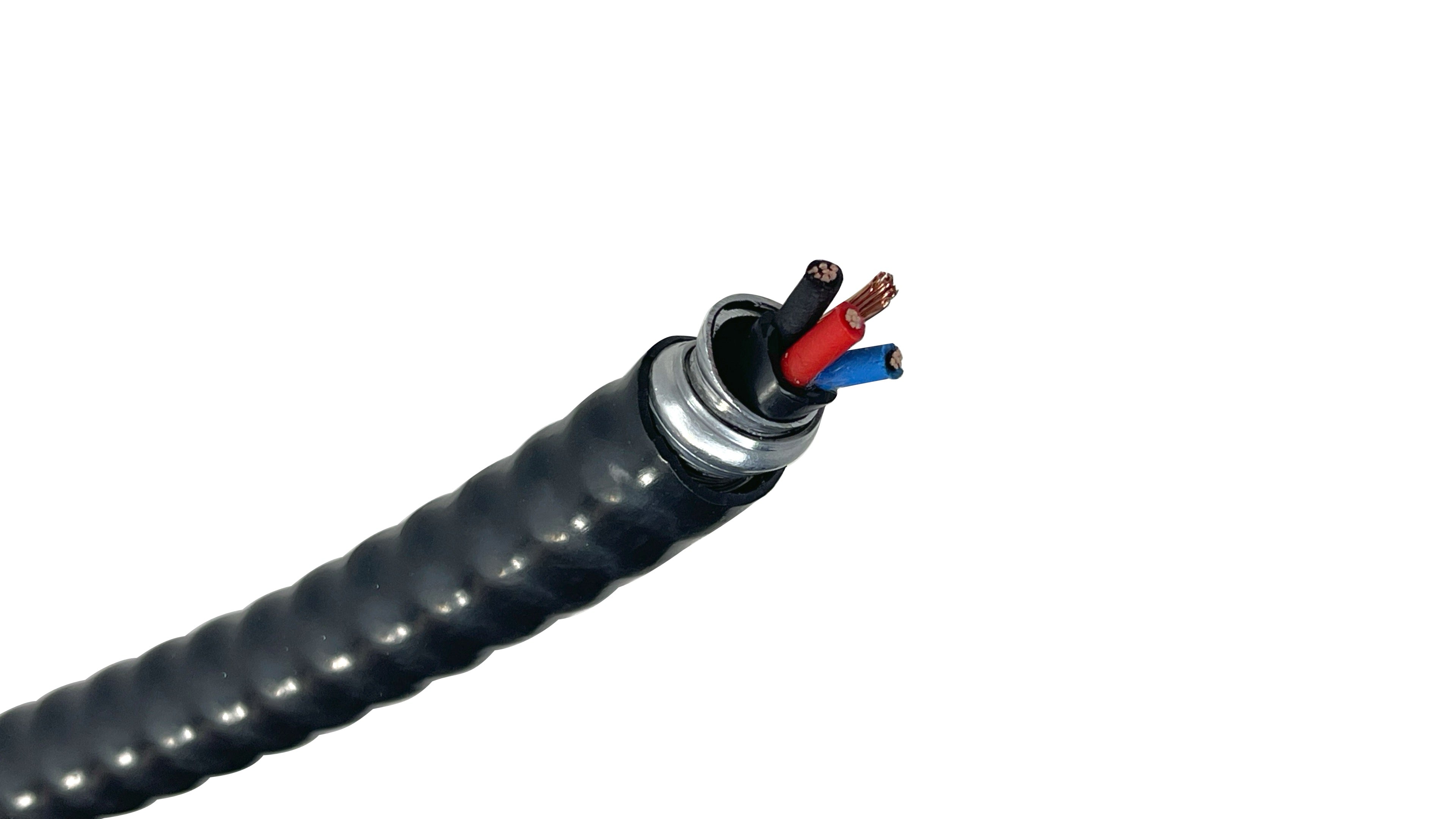8 AWG 3C Teck 90 Cable, 1000V Aluminum Interlocked Armor, 3 Copper Conductor Industrial Armored Power Cable with Ground.