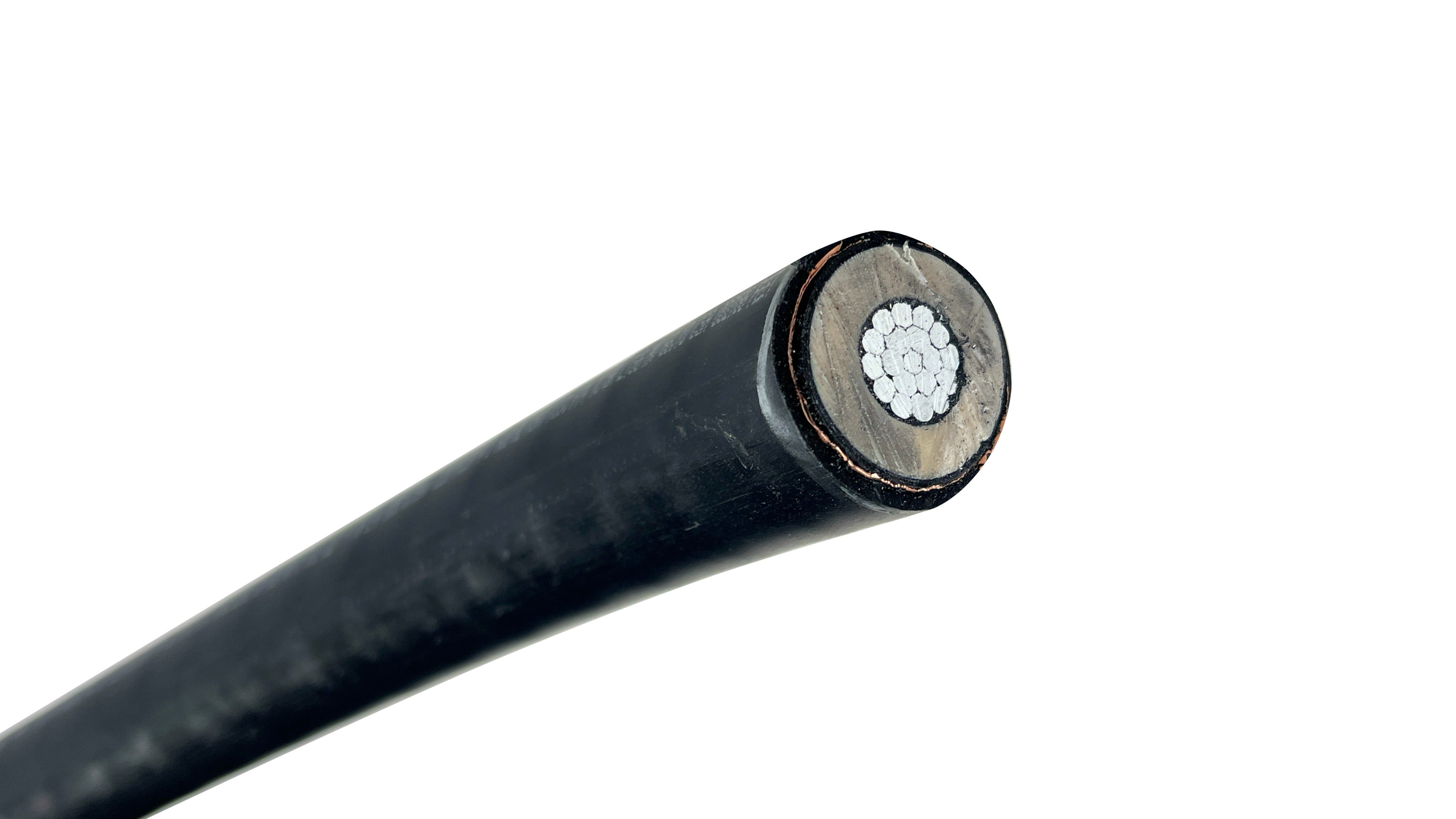 1/0 Aluminum MV-105 35kV Cable, EPR insulation, Copper Tape Shield, Black PVC Jacket, Medium Voltage Power Cable.