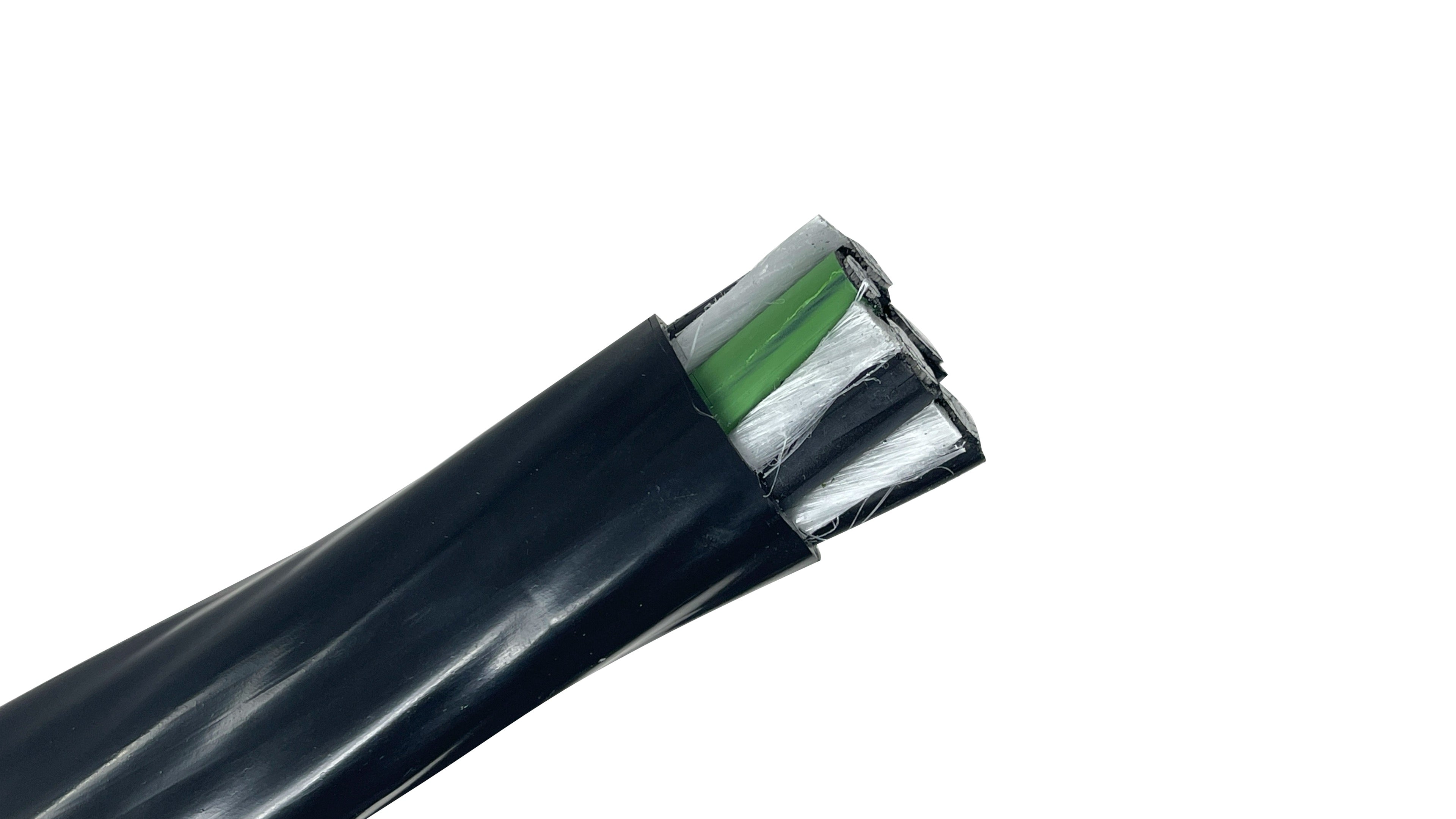 500 MCM 4 Conductor Aluminum Tray Cable (TC-ER), XLPE insulated, for industrial power and control wiring.