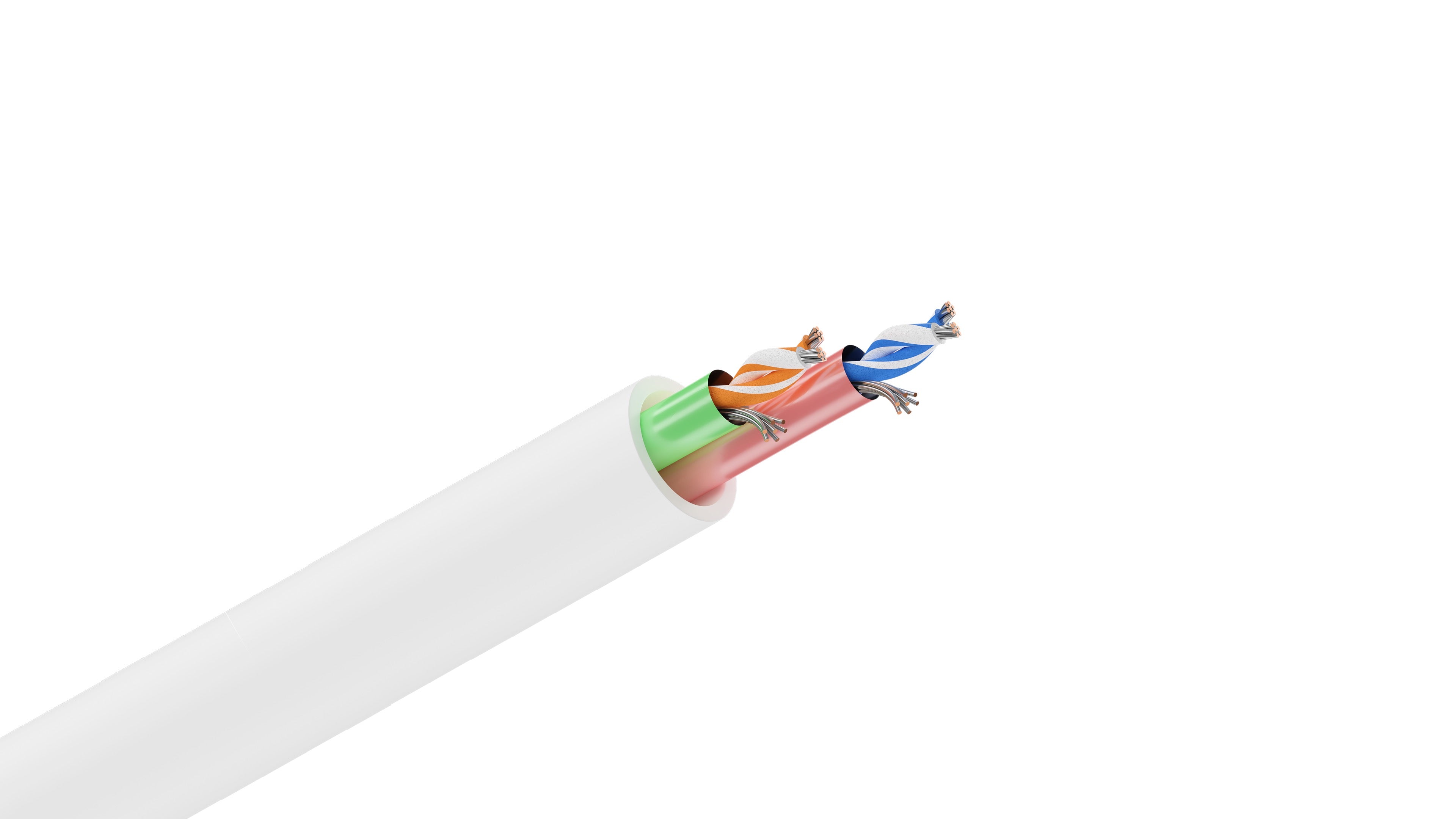 Belden 82729 Cable, 24 AWG 2-Pair Individually Shielded, CMP Plenum Rated, Natural Flamarrest Jacket, RS-232/422 Data Cable.