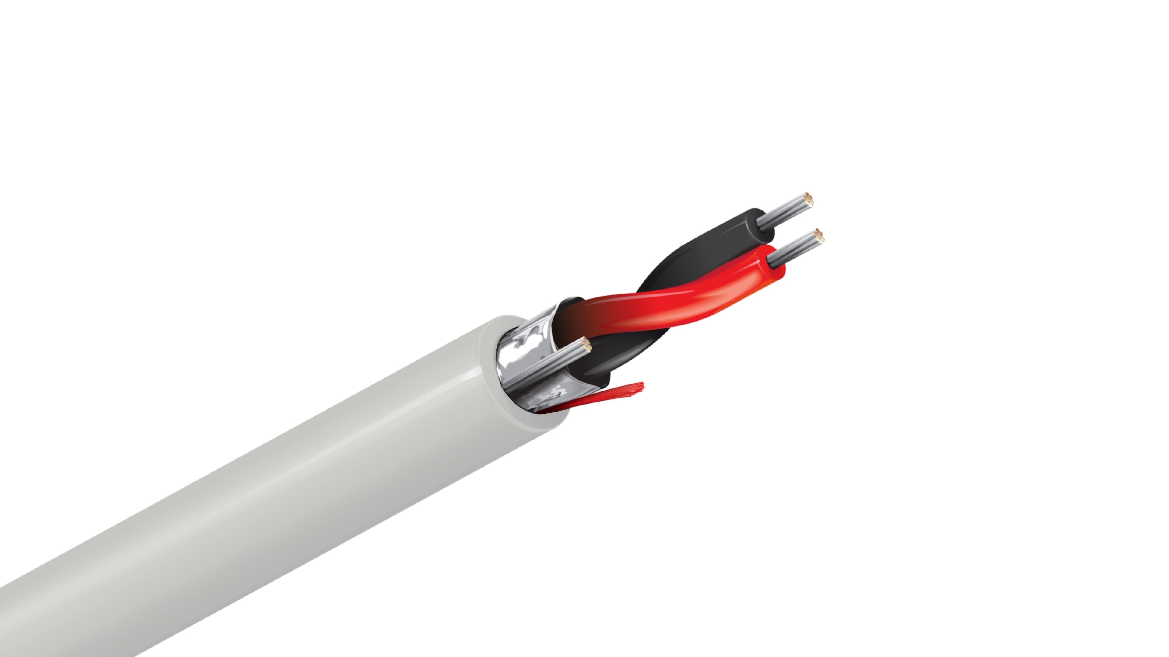 Belden 82761 Plenum Cable, 22 AWG 1-Pair Shielded, Beldfoil 100% Coverage, Flamarrest Jacket, CMP Rated Audio Control Wire.