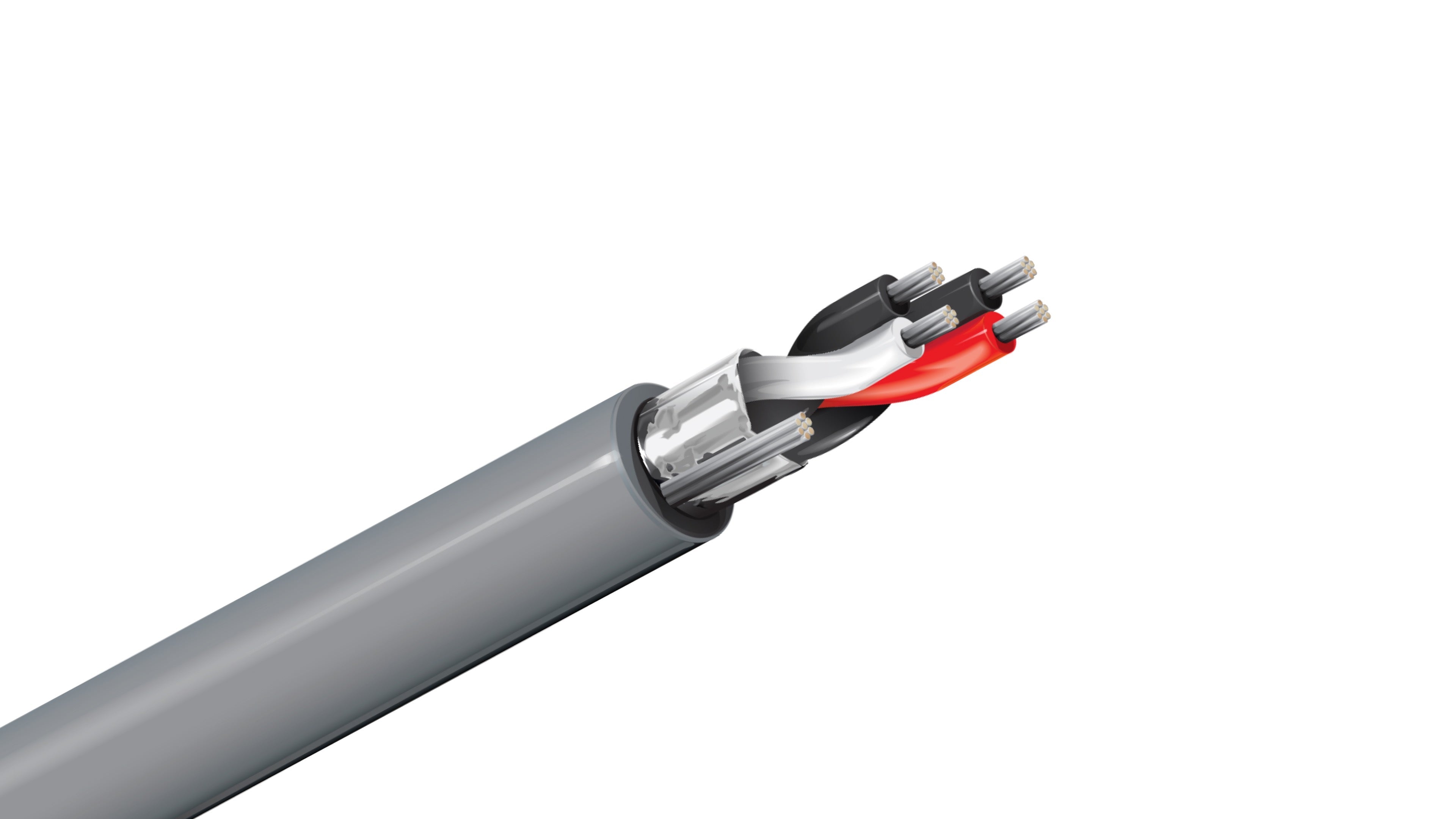 Belden 9502 Cable, 24 AWG 2-Pair Shielded, 100% Beldfoil Coverage, Chrome PVC Jacket, RS-232 Computer Data Cable.
