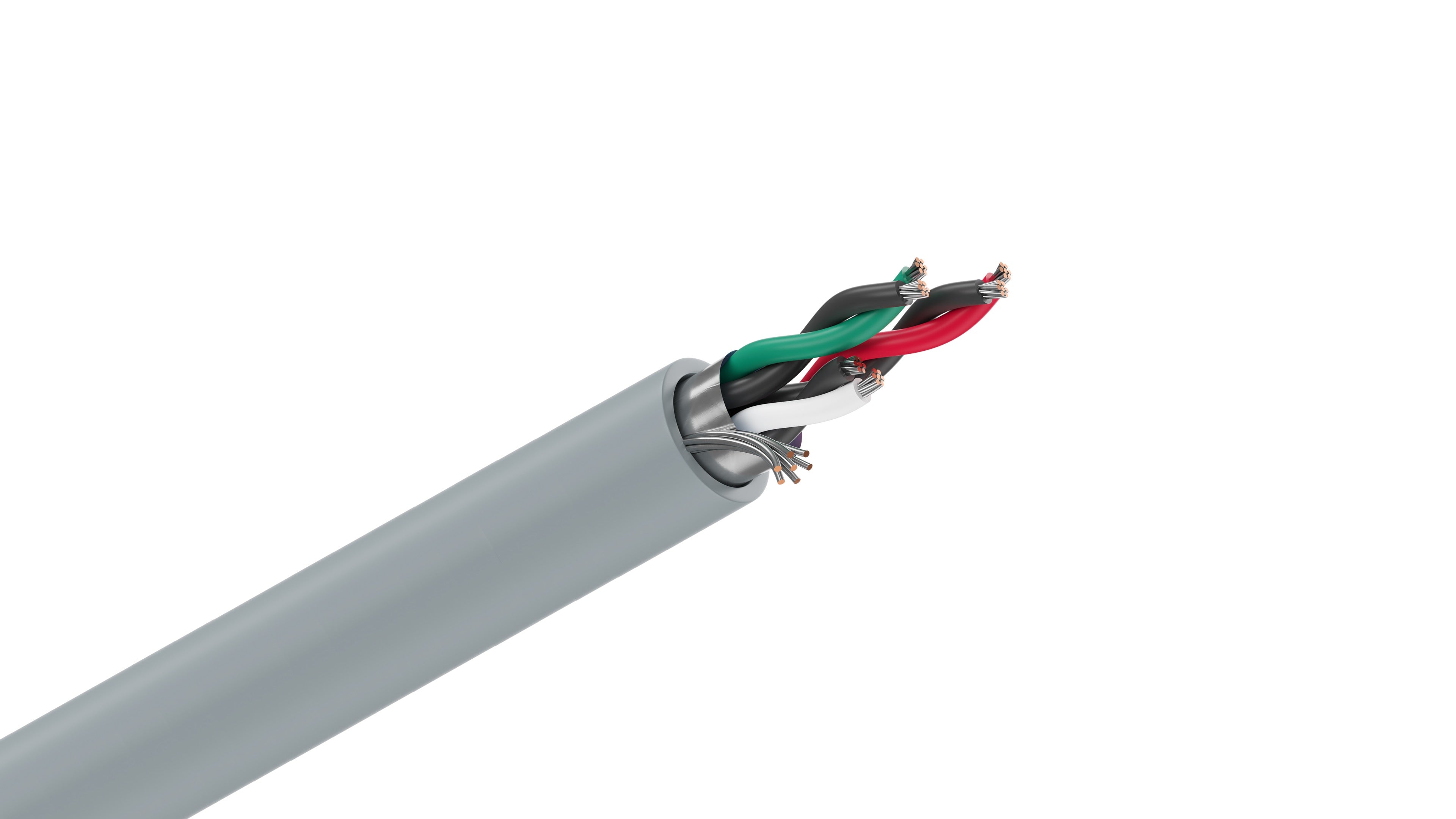 Belden 9503 Cable, 24 AWG 3-Pair Shielded, 100% Beldfoil Coverage, Chrome PVC Jacket, RS-232 Computer Trunk Cable.