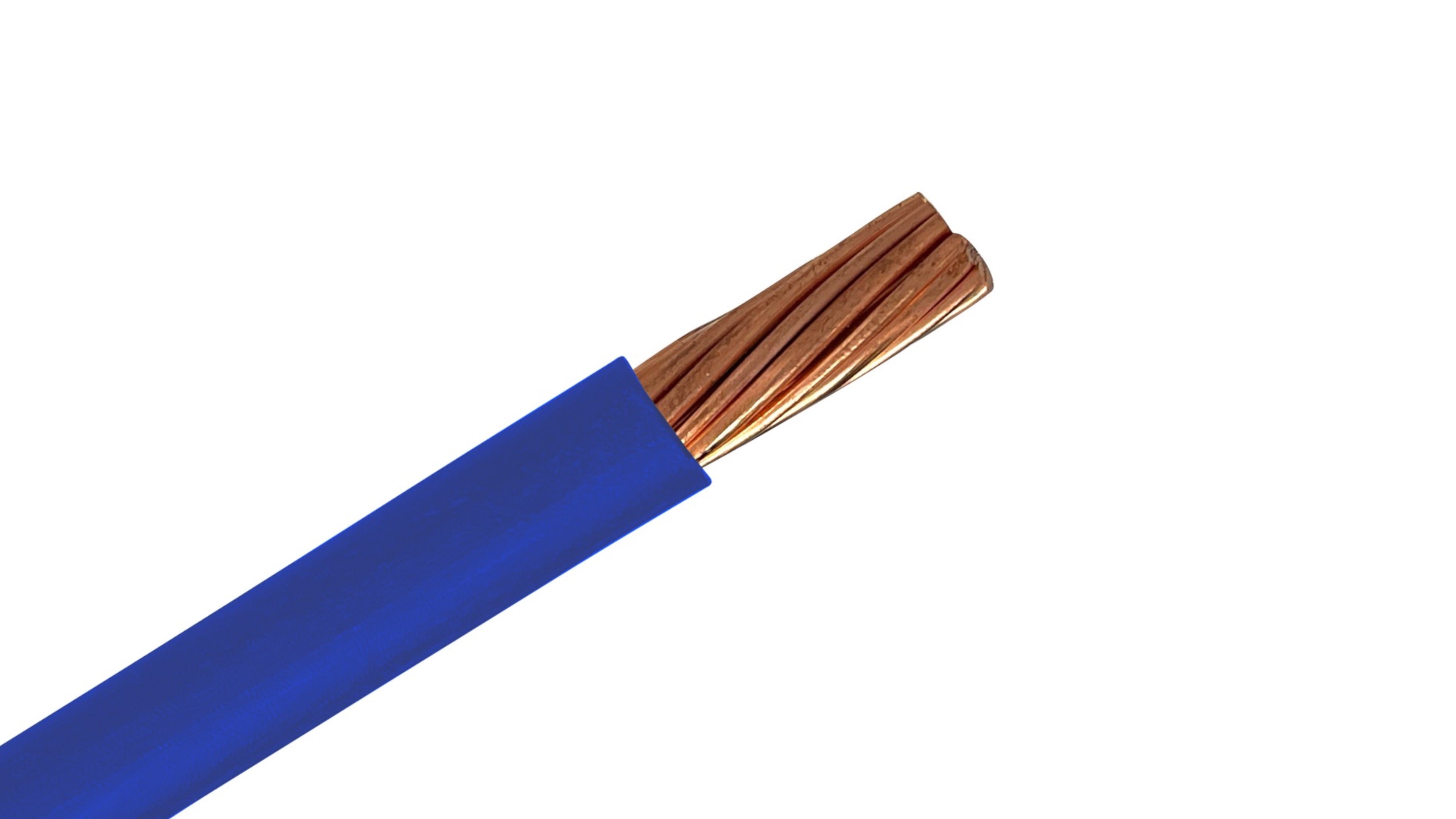 400 MCM Copper XHHW-2 Wire, 600V Blue XLPE Insulated Power Cable, 90°C Wet/Dry Rated Industrial Copper Conductor.