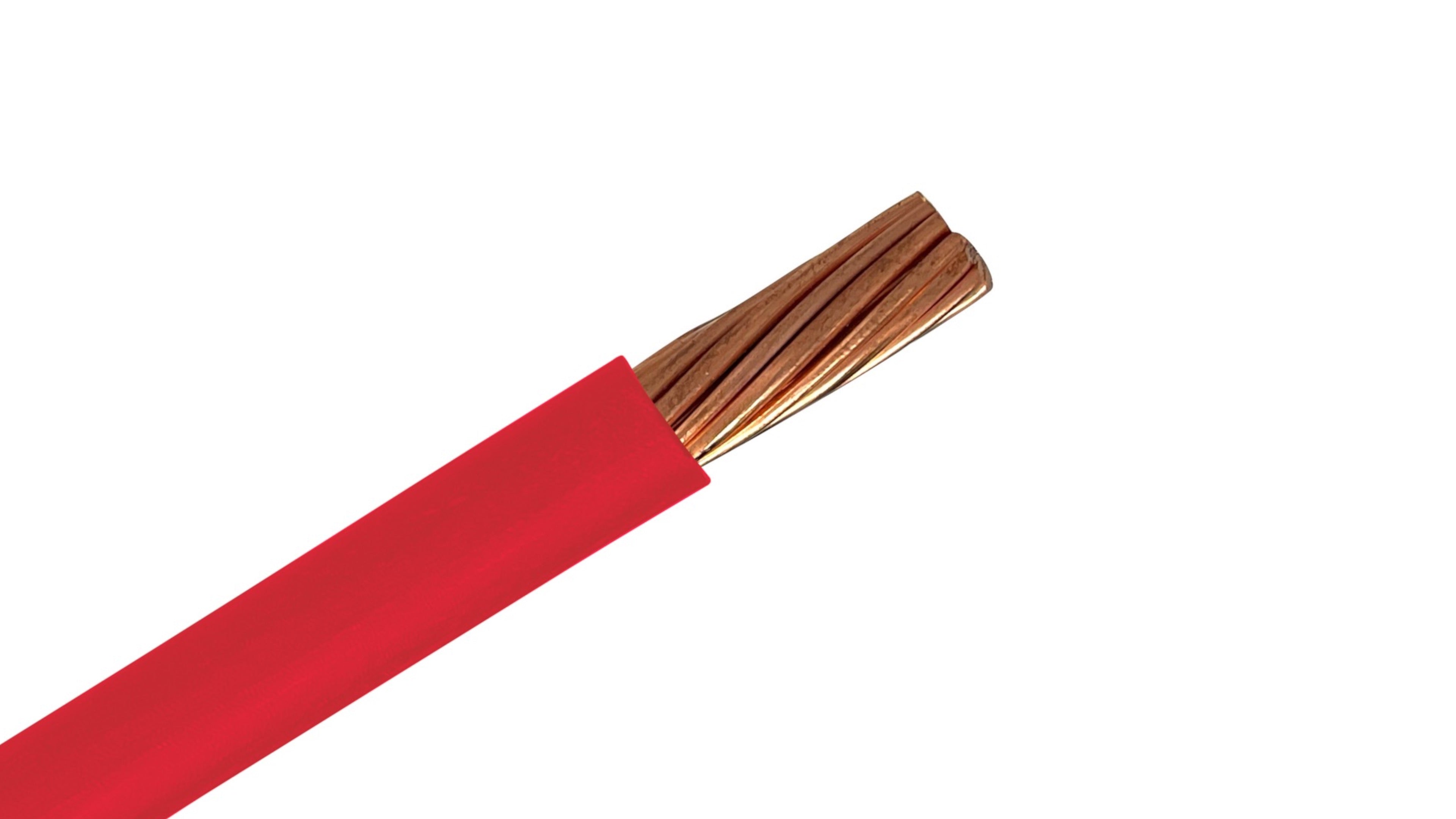 600 MCM Copper XHHW-2 Wire, 600V Red XLPE Insulated Power Cable, 90°C Wet/Dry Rated Industrial Copper Conductor.