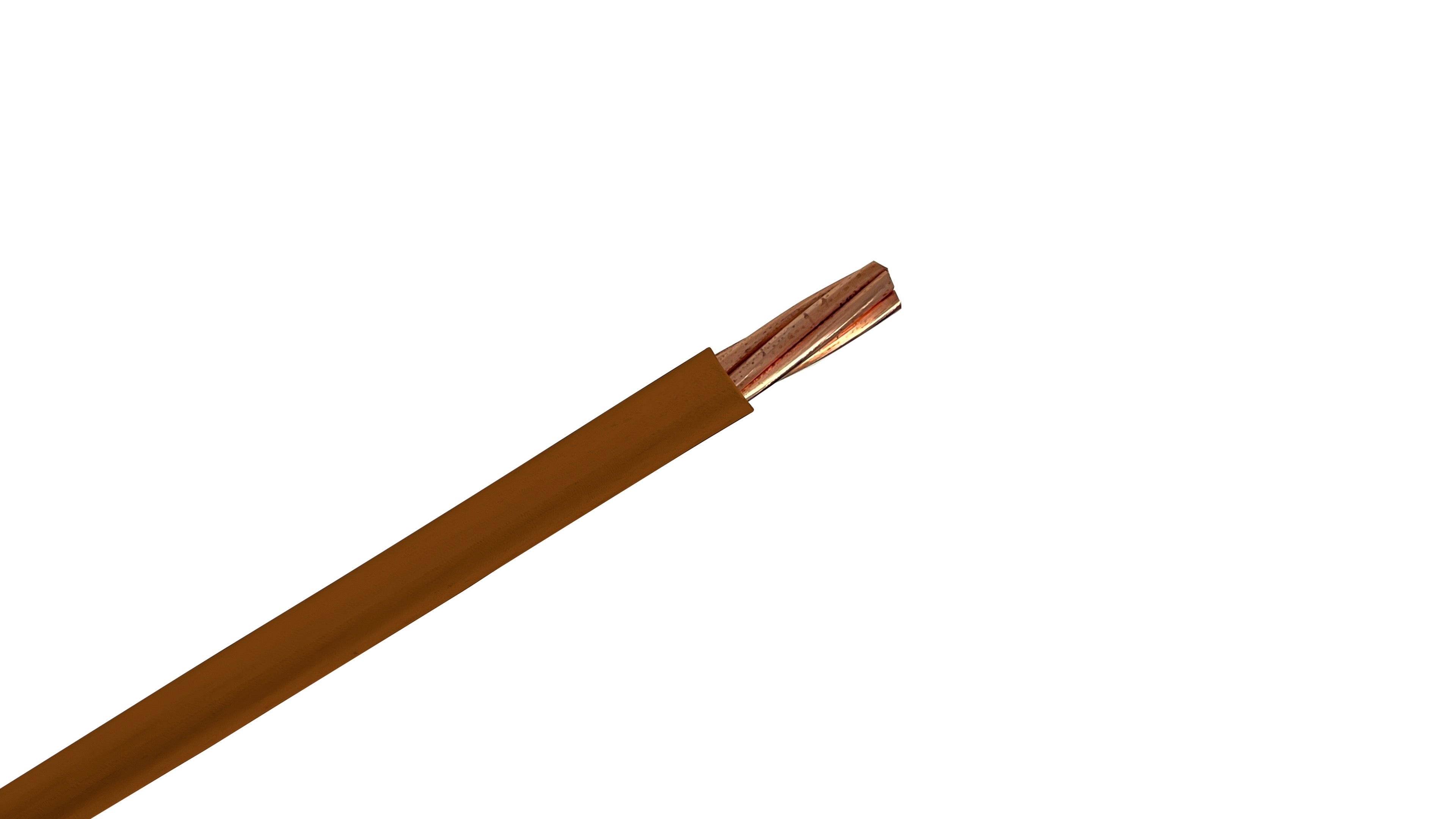 3/0 Copper XHHW-2 Wire, 600V Brown XLPE Insulated Power Cable, 90°C Wet/Dry Rated Industrial Copper Conductor.