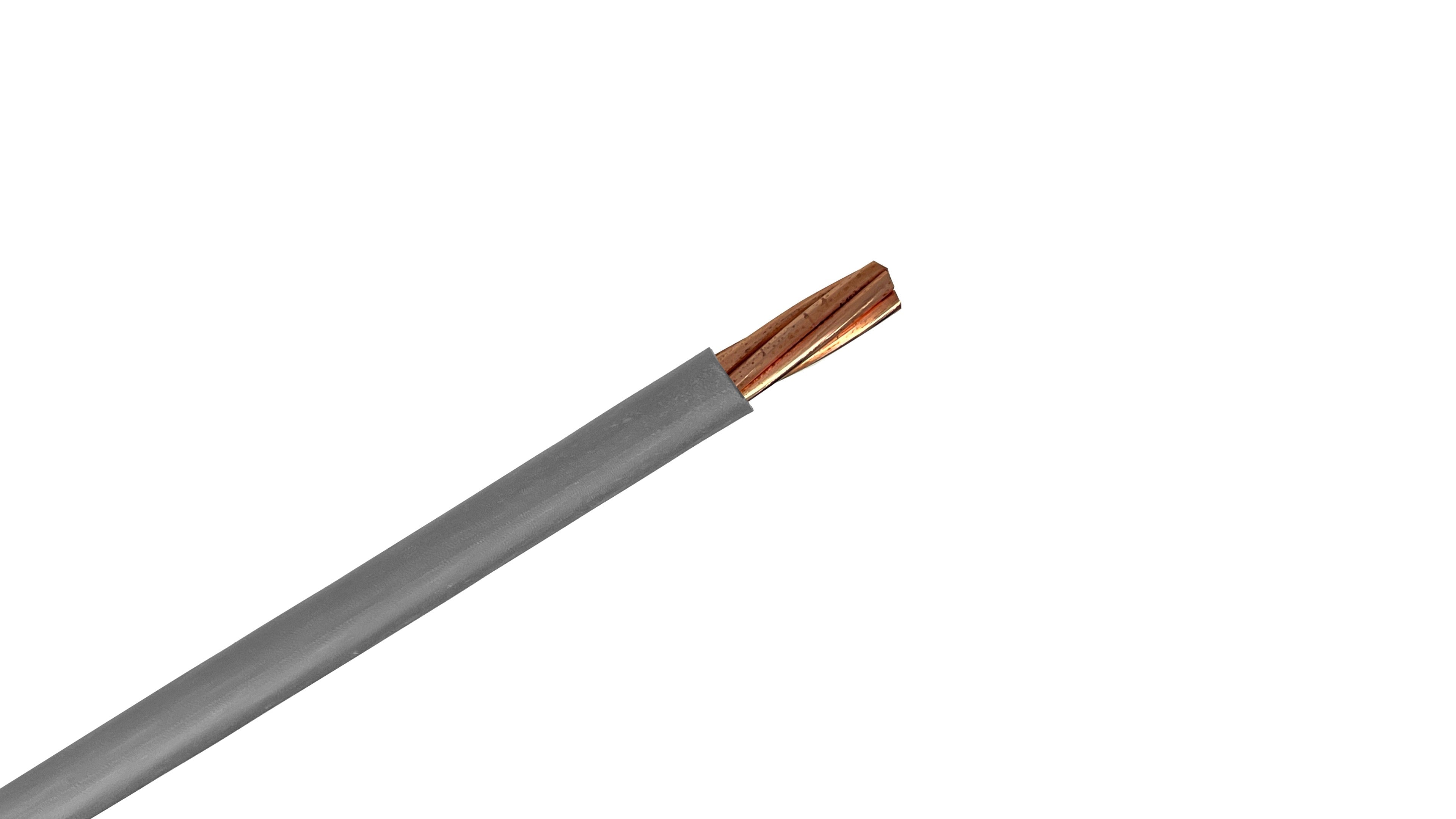 3/0 Copper XHHW-2 Wire, 600V Gray XLPE Insulated Power Cable, 90°C Wet/Dry Rated Industrial Copper Conductor.