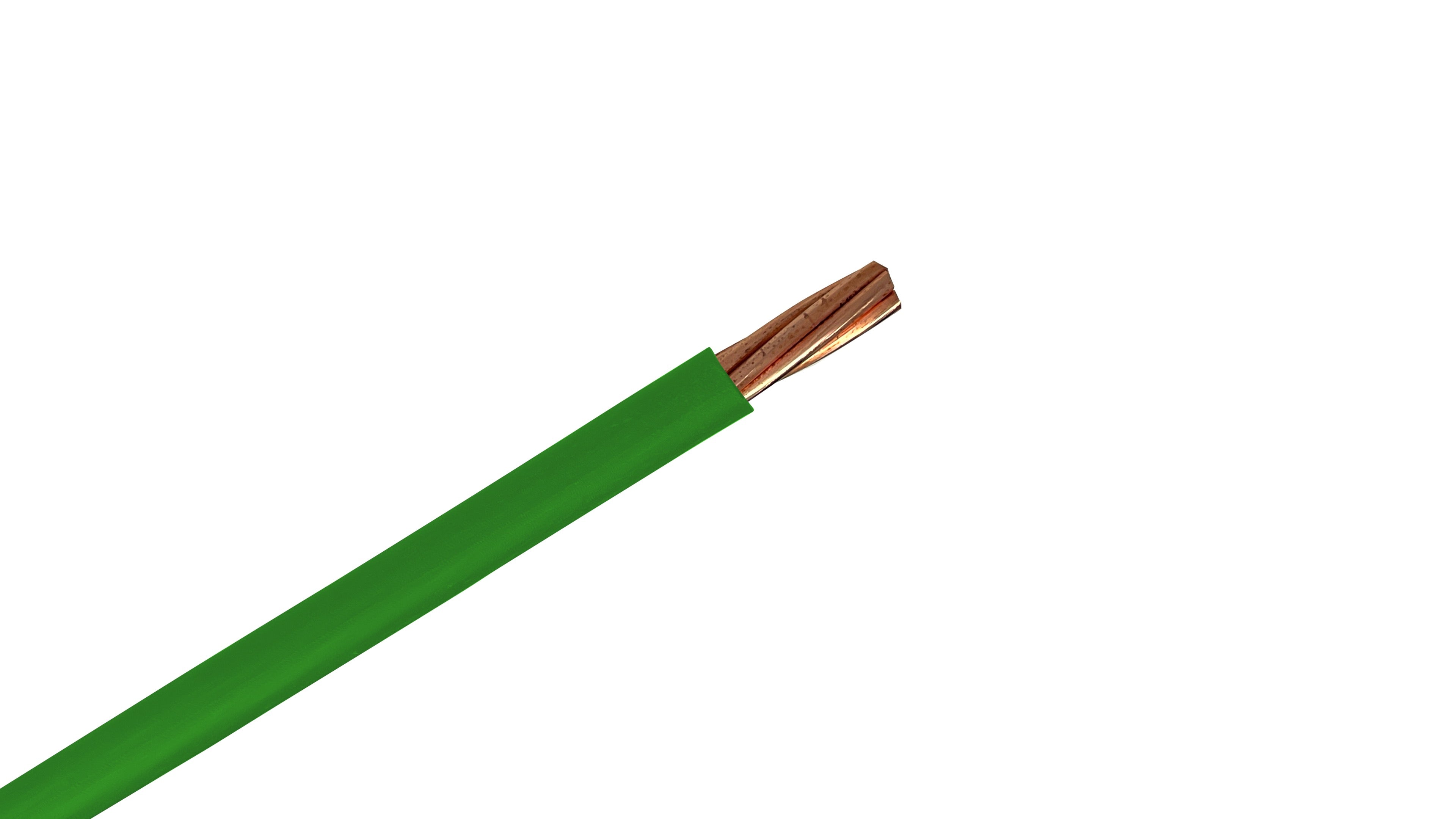3/0 Copper XHHW-2 Wire, 600V Green XLPE Insulated Power Cable, 90°C Wet/Dry Rated Industrial Copper Conductor.