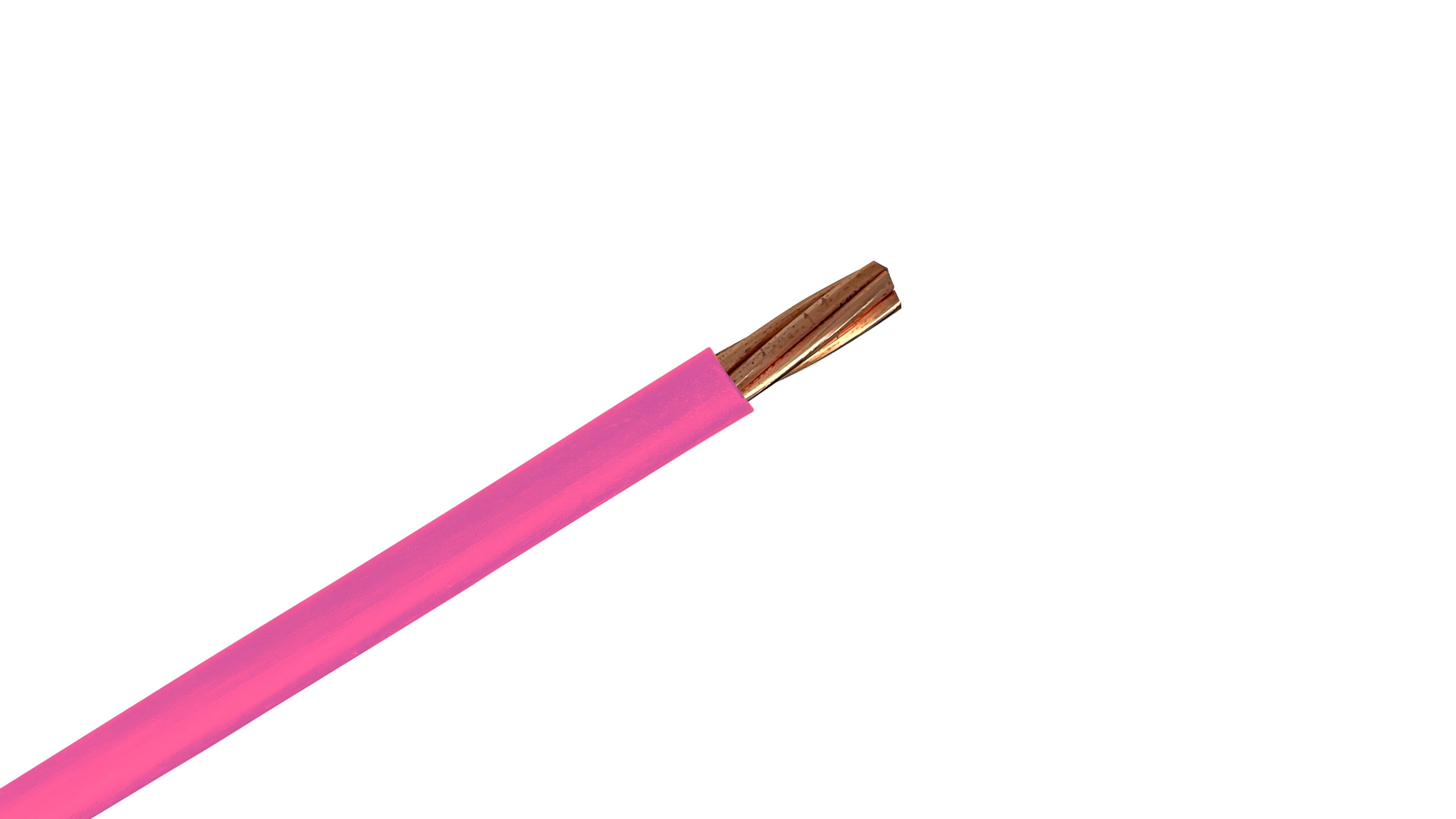 3/0 Copper XHHW-2 Wire, 600V Pink XLPE Insulated Power Cable, 90°C Wet/Dry Rated Industrial Copper Conductor.