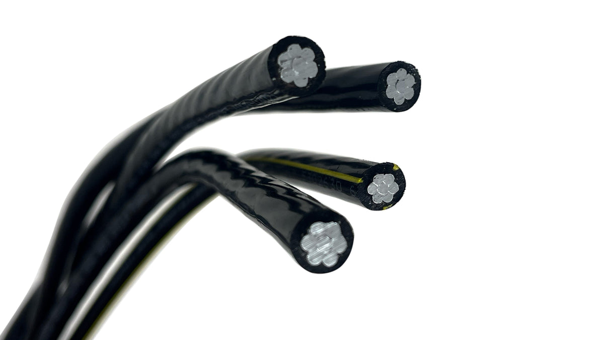 Direct Burial 2/0-2/0-2/0-1 Syracuse Quadruplex Aluminum URD Direct Burial Cable Product