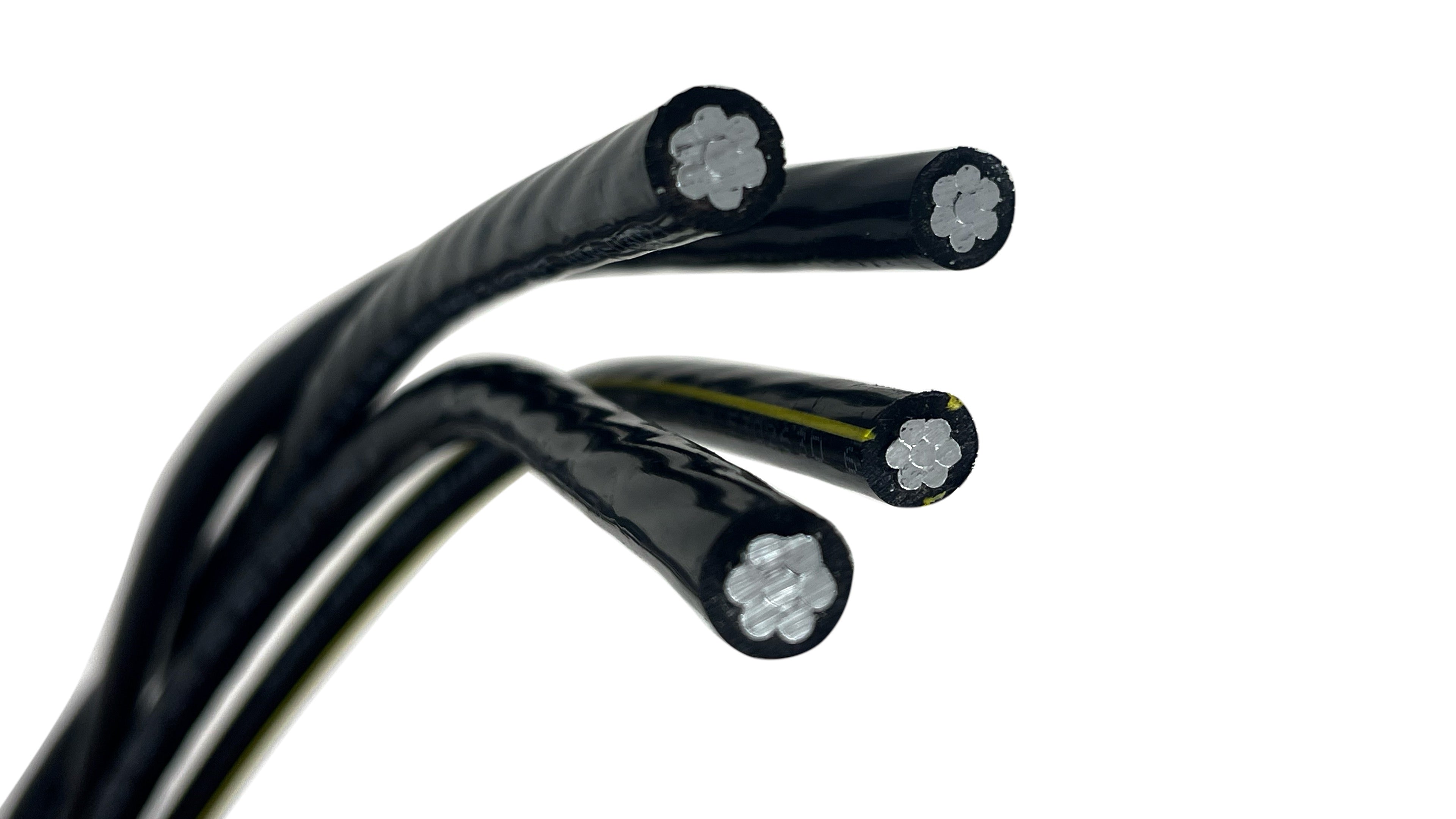 2-2-2-4 Quadruplex Aluminum Direct Burial Cable, Dyke URD