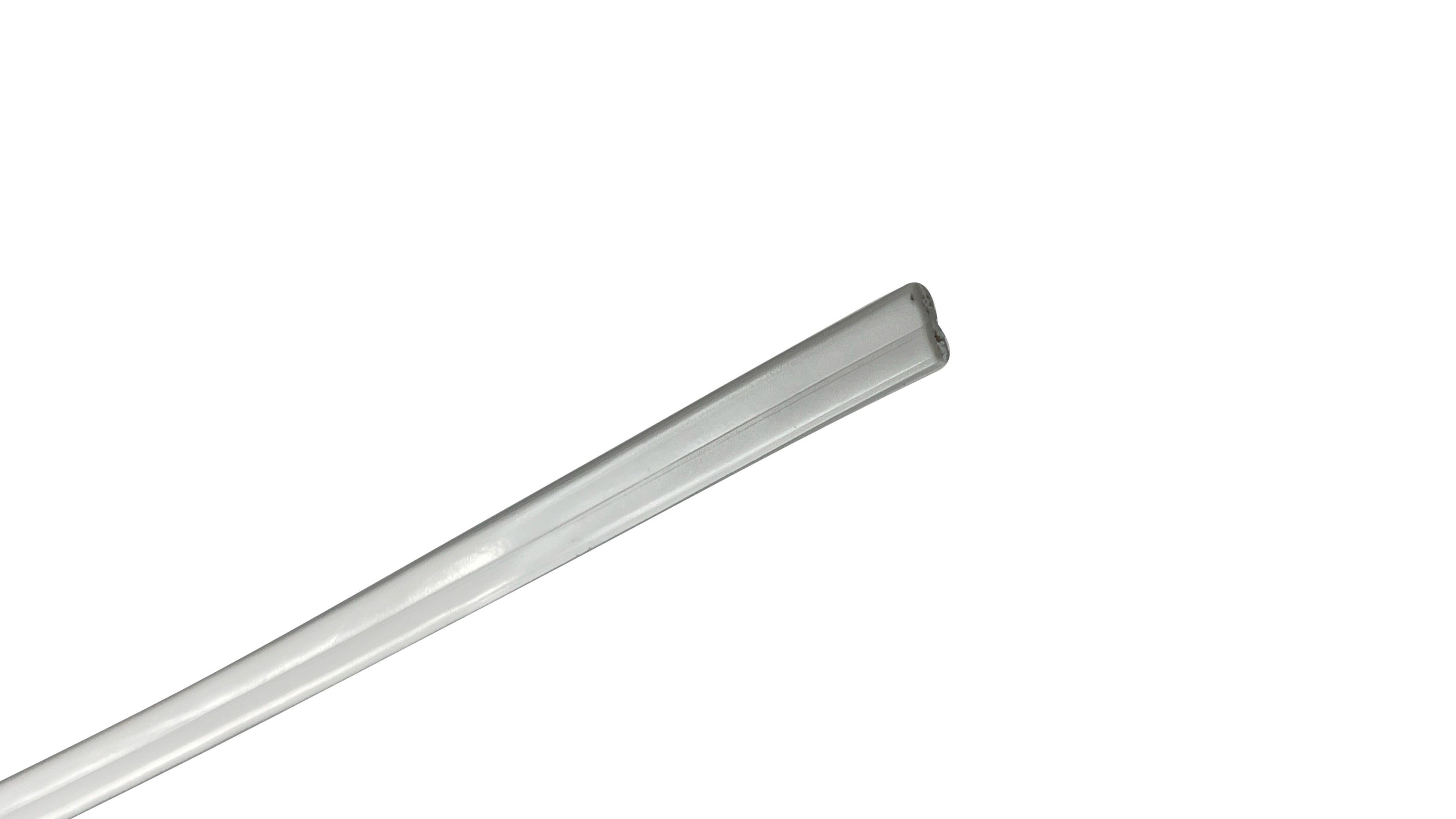 18 AWG 2 Conductor (zip cord) SPT-1 Lamp Cord, 300V, with white parallel PVC jacket.