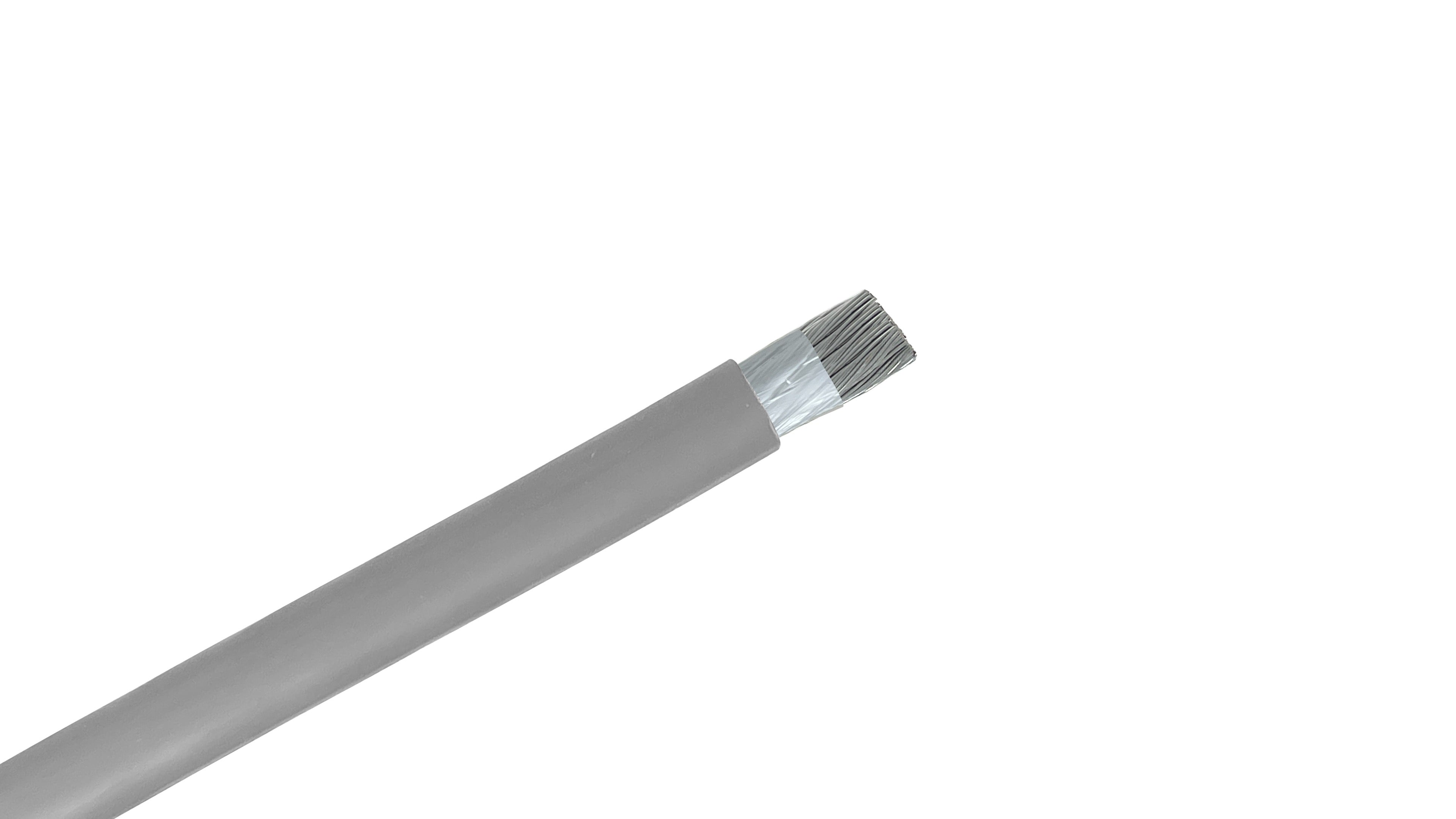 1/0 RG Flex Central Office Power Cable, List 2 Gray 600V RHH/RHW-2 Flexible Telco Power Wire for Battery Leads.