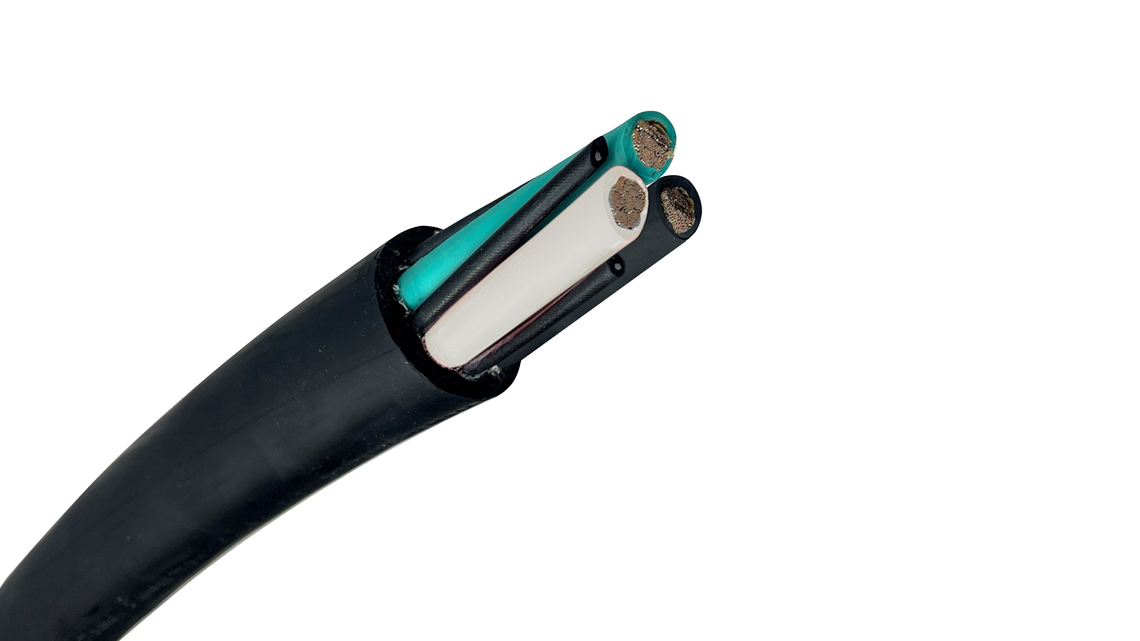 350-3C Type W 2000V portable power cable, extra-flexible multi-conductor lead for heavy-duty industrial generators.