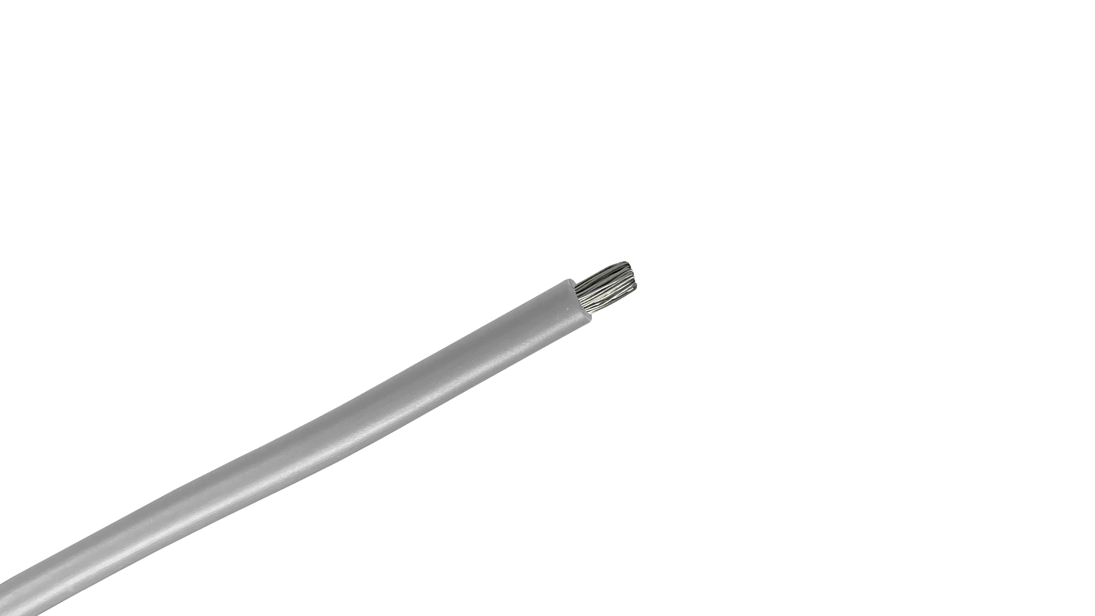 14 AWG UL 3320 Gray SIS Wire, 90°C VW-1 600V XLPE insulated switchboard wire for control panels.