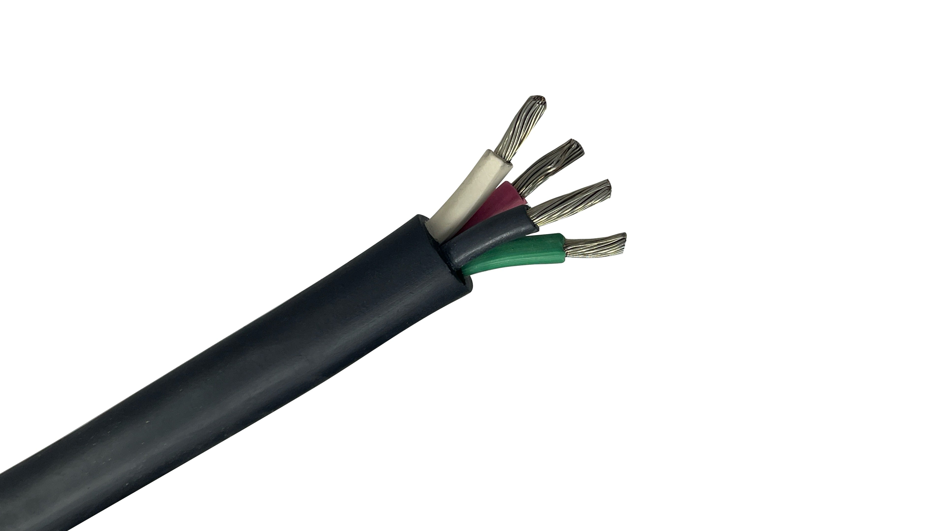 10 AWG-4C Type P Unarmored Marine Cable, 600V/1kV IEEE 1580 Shipboard Power Wire, Mud Resistant & Flexible for Offshore Rigs.