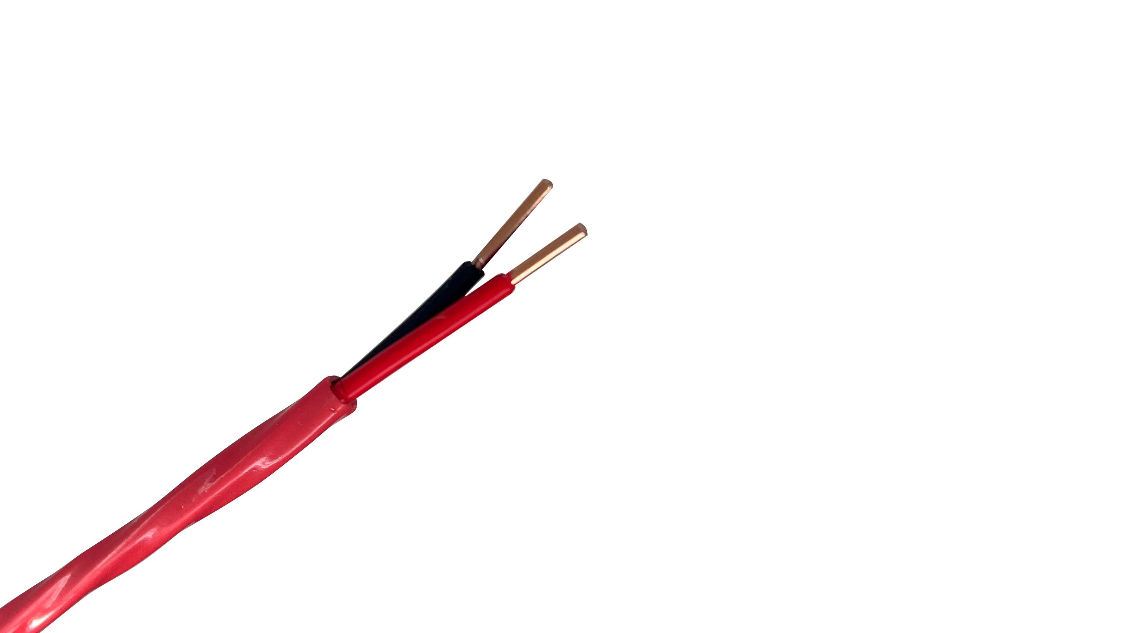 14 AWG 2 Conductor Unshielded Riser Fire Alarm Cable, FPLR rated for vertical floor-to-floor fire signaling systems.