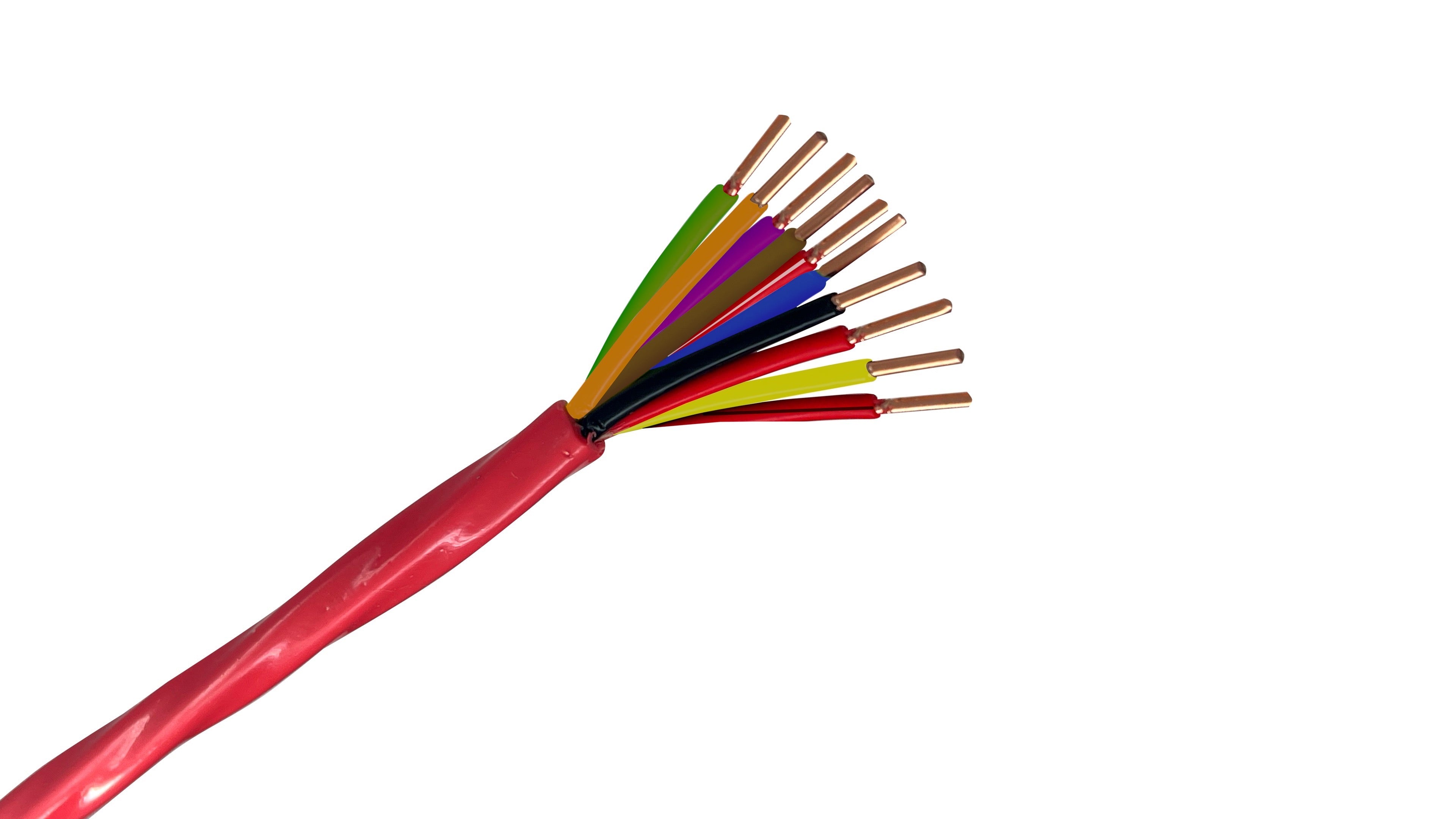 18 AWG 12 Conductor Unshielded Riser Fire Alarm Cable, FPLR rated for vertical floor-to-floor fire signaling systems.