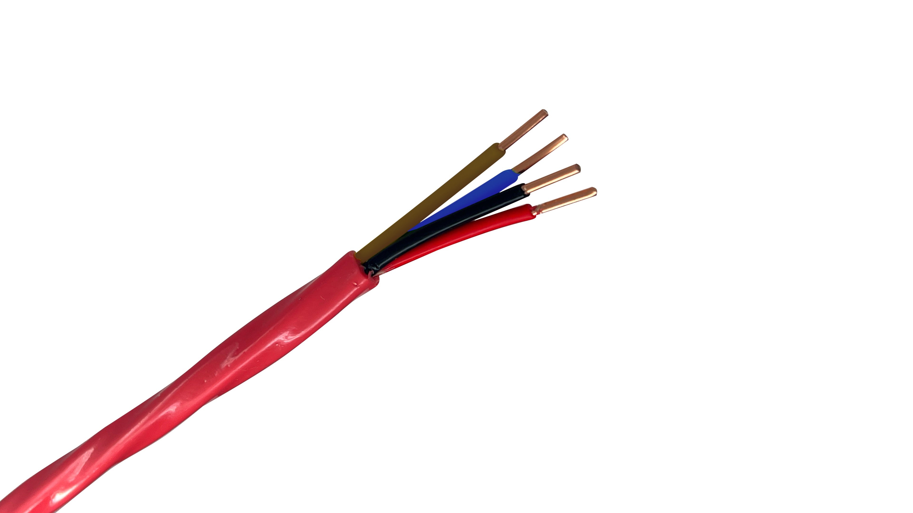 22 AWG 4 Conductor Unshielded Riser Fire Alarm Cable, FPLR rated for vertical floor-to-floor fire signaling systems.