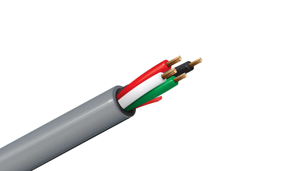 Belden 5102UE Audio Cable, 4C 14 AWG Unshielded Stranded Bare Copper, 300V CL3R Riser Rated Heavy Control Trunk Wire.