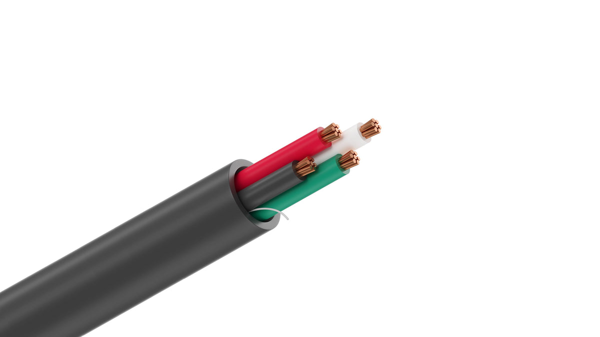 Belden 5302UE Control Wire, 4C 18 AWG Unshielded Stranded Bare Copper, 300V CMR Riser Rated Gray Multi-Conductor Cable.