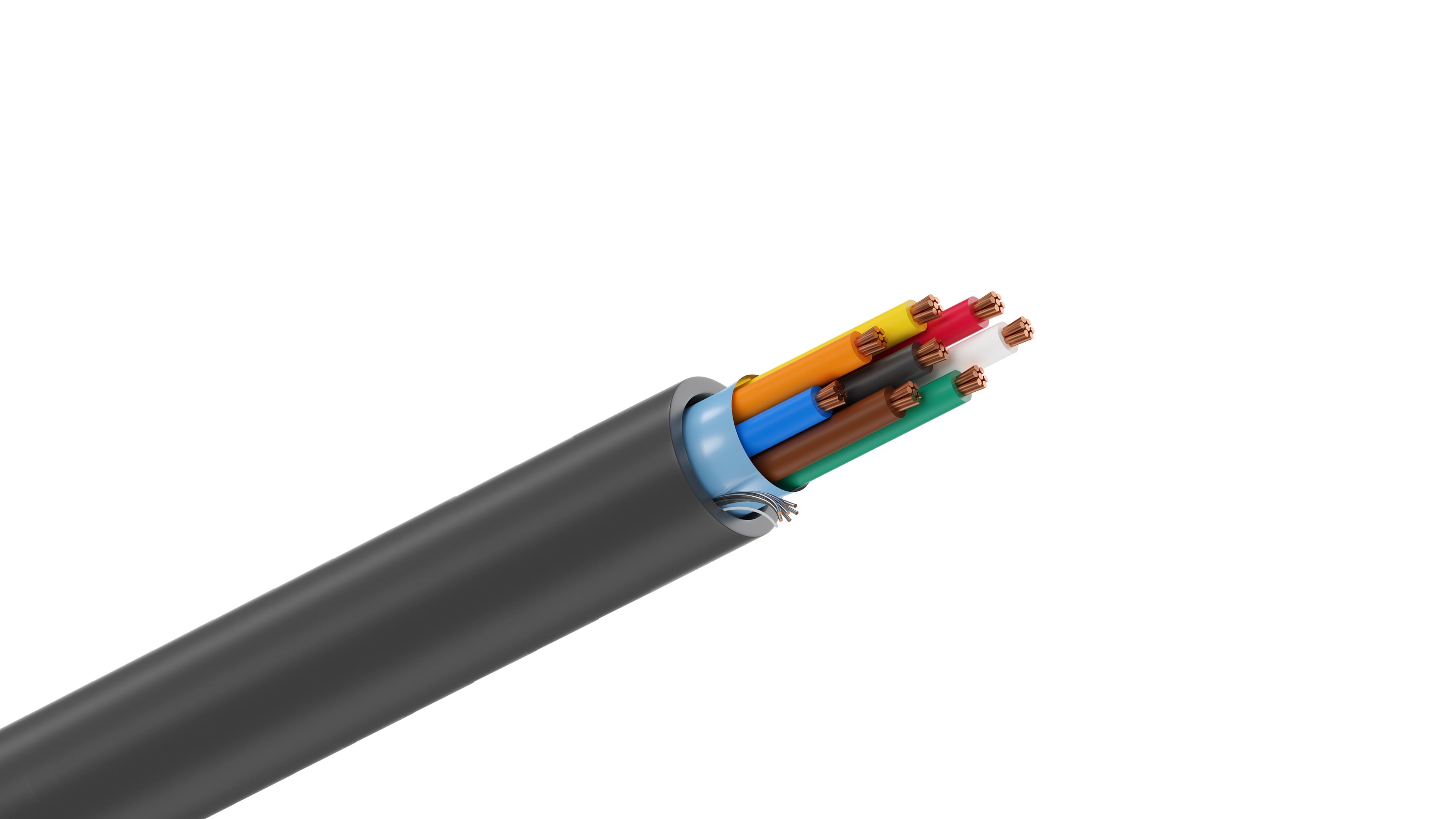 Belden 5306FE Cable, 18 AWG 8-Conductor Shielded, CMR Riser Rated, Grey PVC Jacket, Commercial Security and Control Wire.