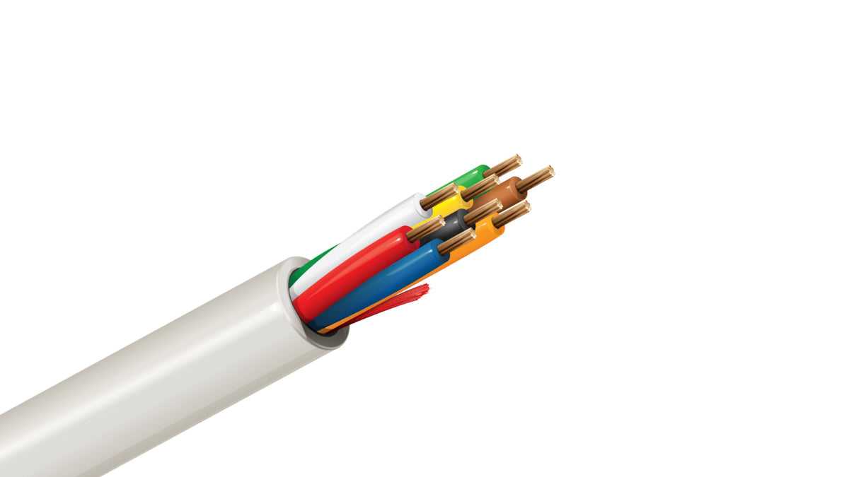 Belden 5306UE Control Cable, 8C 18 AWG Unshielded Stranded Bare Copper, 300V CMR Riser Rated Gray Multi-Wire Trunk.