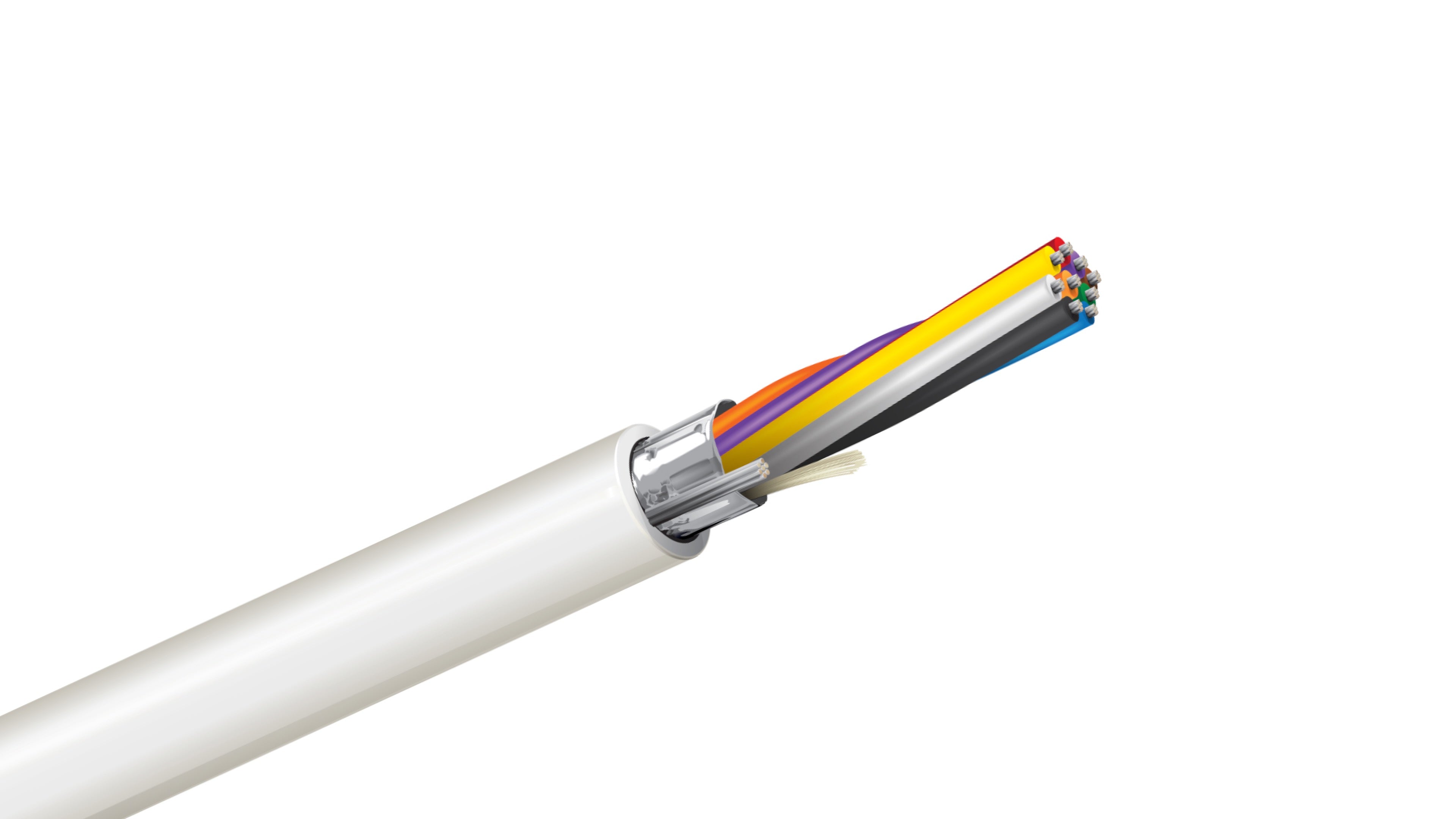 Belden 5307FE Cable, 18 AWG 9-Conductor Shielded, CMR Riser Rated, PVC Jacket, Commercial Control and Signaling Wire.
