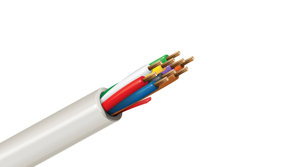 Belden 5307UE Control Cable, 9C 18 AWG Unshielded Stranded Bare Copper, 300V CMR Riser Rated Gray Multi-Wire Trunk.