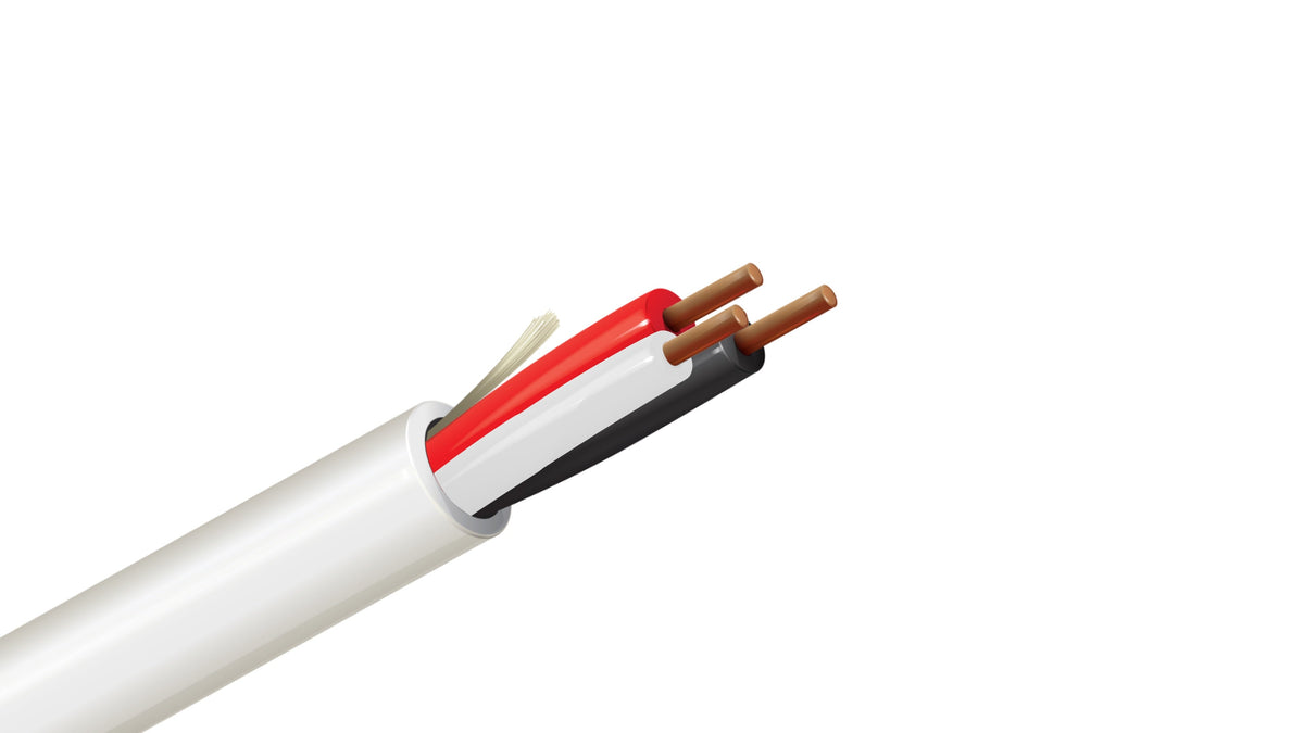 Belden 5321UE Security Cable, 3C 18 AWG Unshielded Solid Bare Copper, 300V CMR Riser Rated 3-Wire Control Trunk.