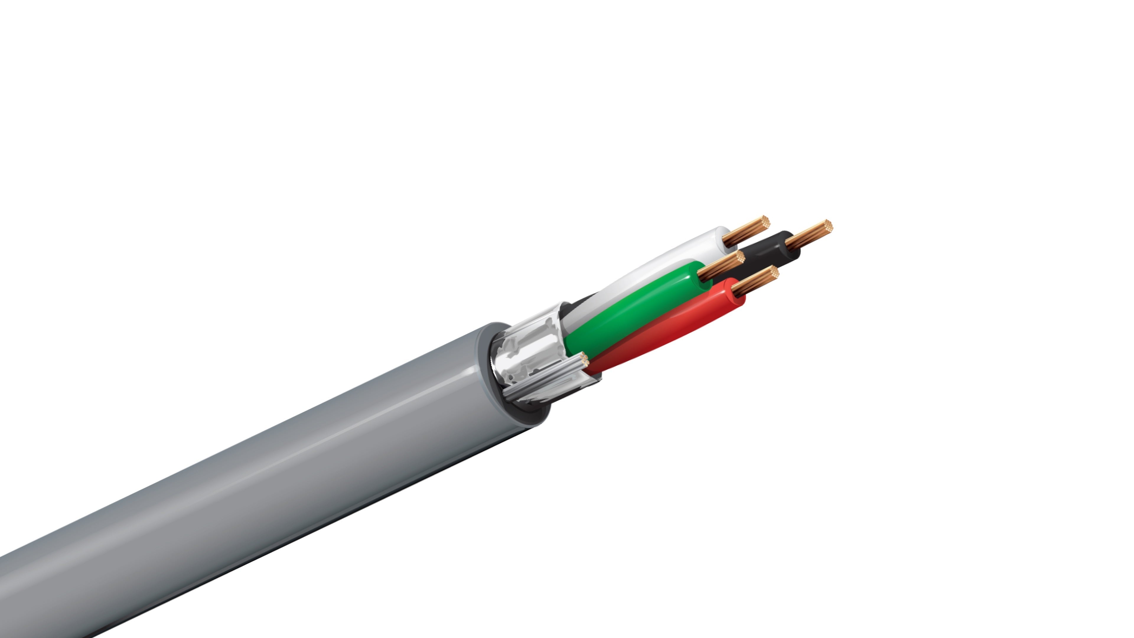 Belden 5402FE Cable, 20 AWG 4-Conductor Shielded, CMR Riser Rated, PVC Jacket, Commercial Security and Control Wire.